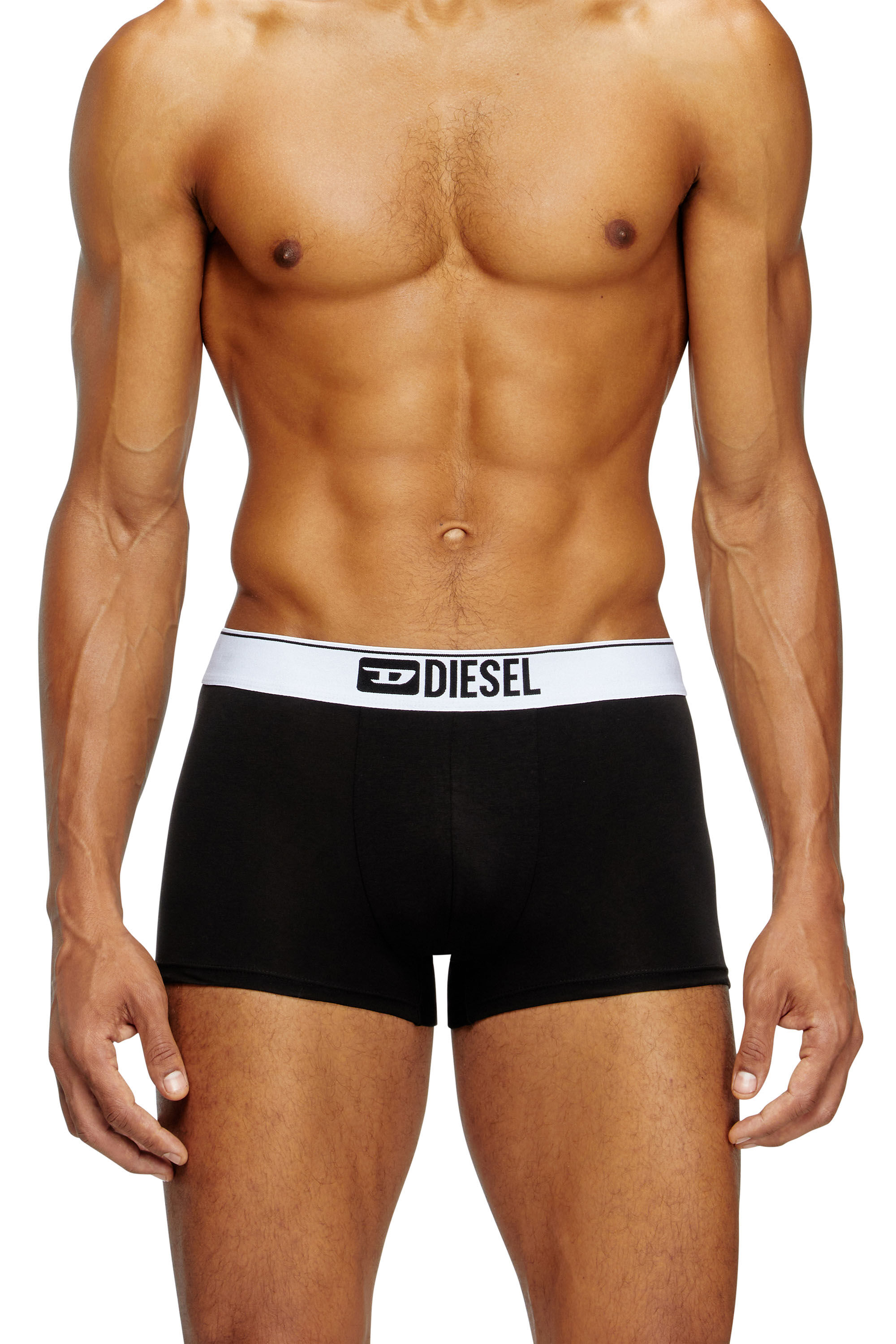 Diesel - UMBX-DAMIENTHREEPACK, Man's Three-pack of plain boxer in Black/White - 2