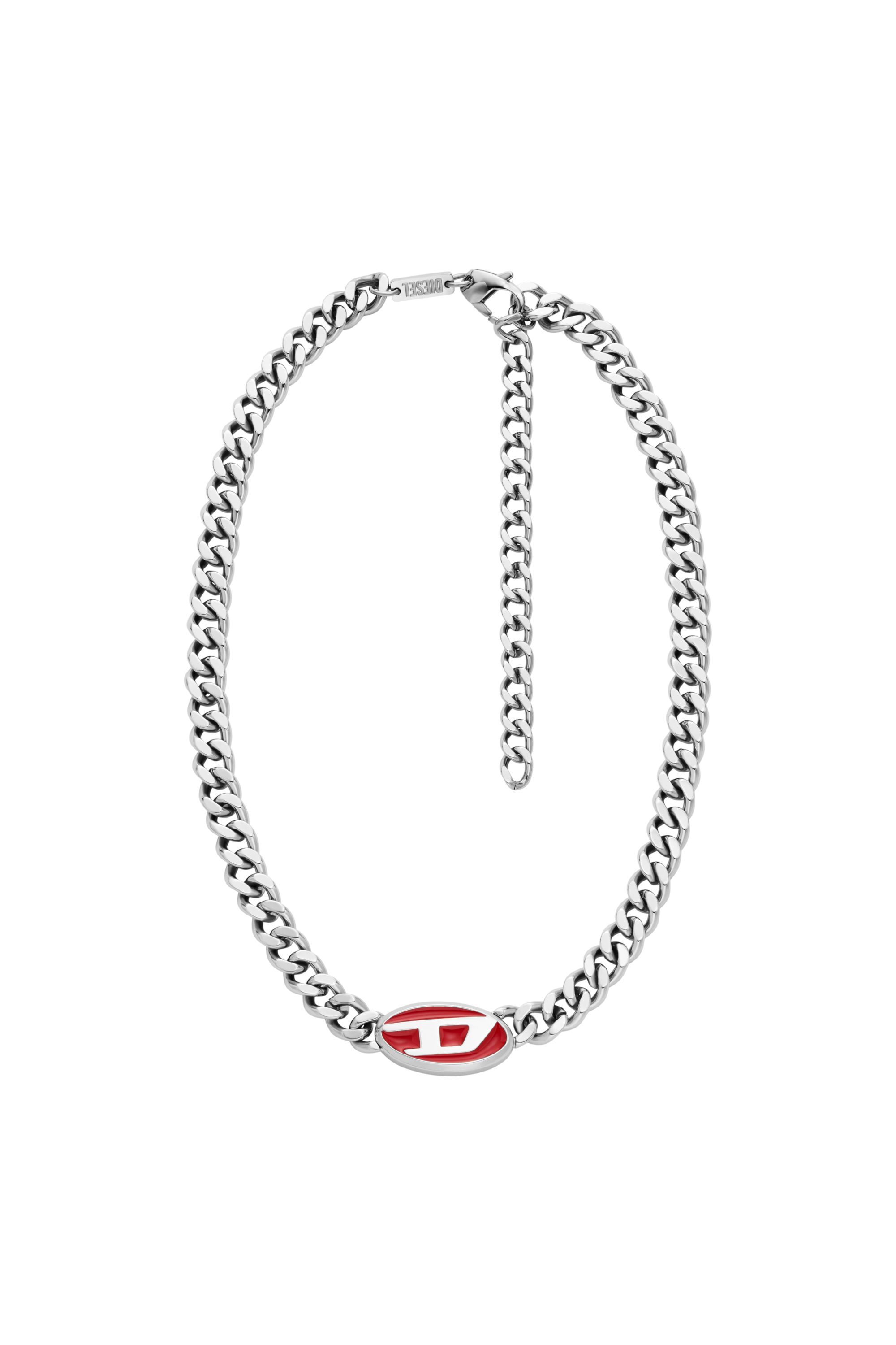 【DIESEL】D Logo Beads Necklace Women's D Logo Two-Tone Chain Necklace | Gold | Diesel