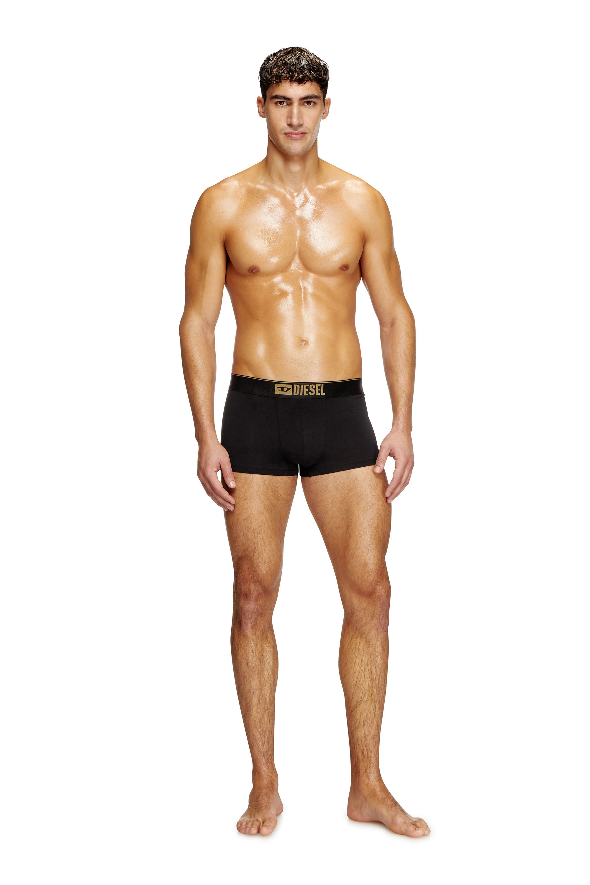 Diesel - DAMIEN-GFT-3PACK, Man's Three-pack metallic boxer briefs in Black/Gold - 1
