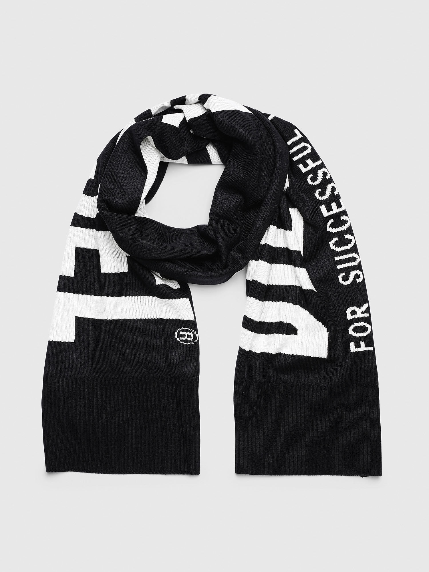 K-GUBO-B: Jacquard-knit scarf with