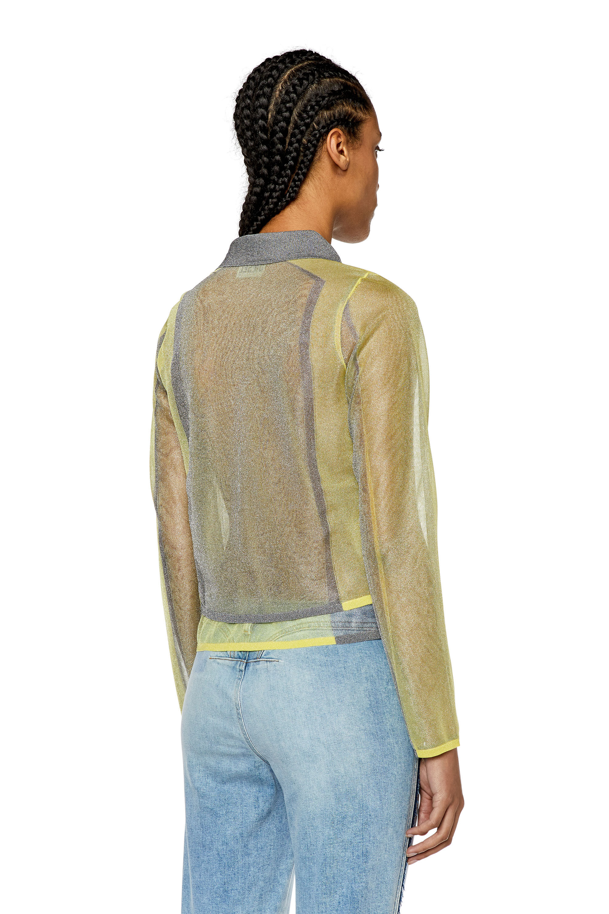 M-IRIANY Woman: Layered shirt in shimmery two-tone nylon