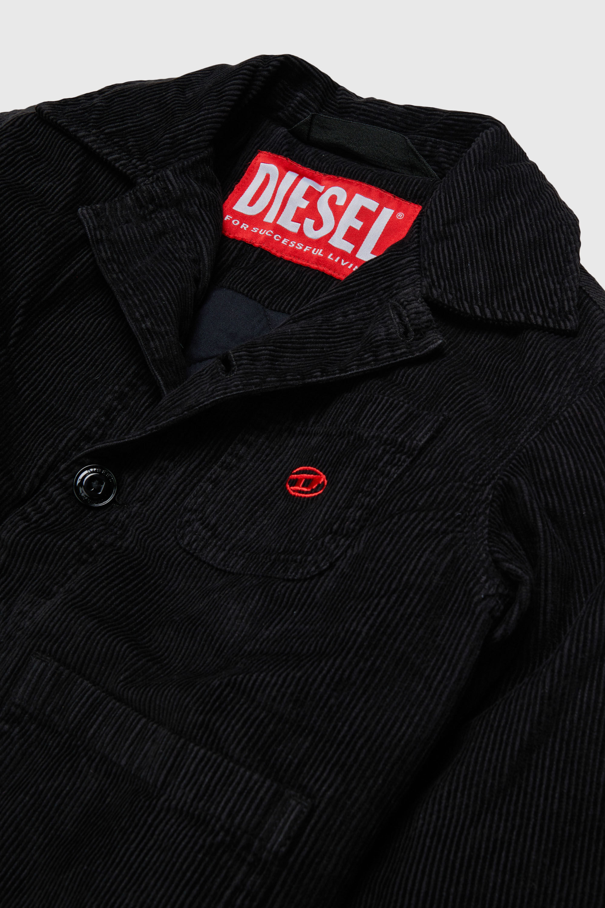Diesel - JMILL, Man's Corduroy shirt jacket in Black - 3