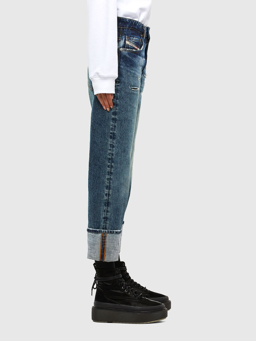 D-Reggy 0079P Woman: Straight Dark blue Jeans | Diesel