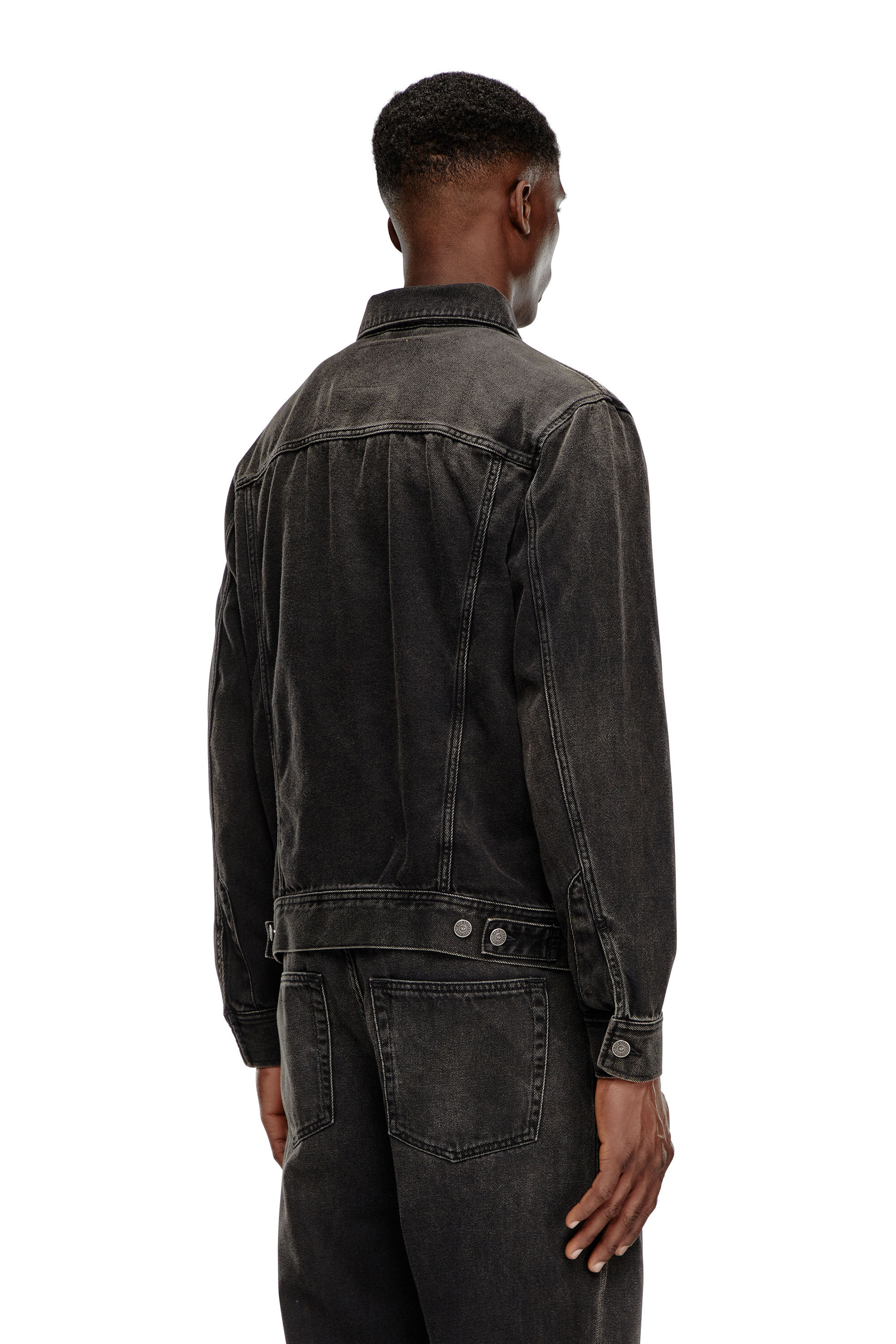 Diesel - D-BARCY, Man's Regular-fit trucker jacket in Black - 4