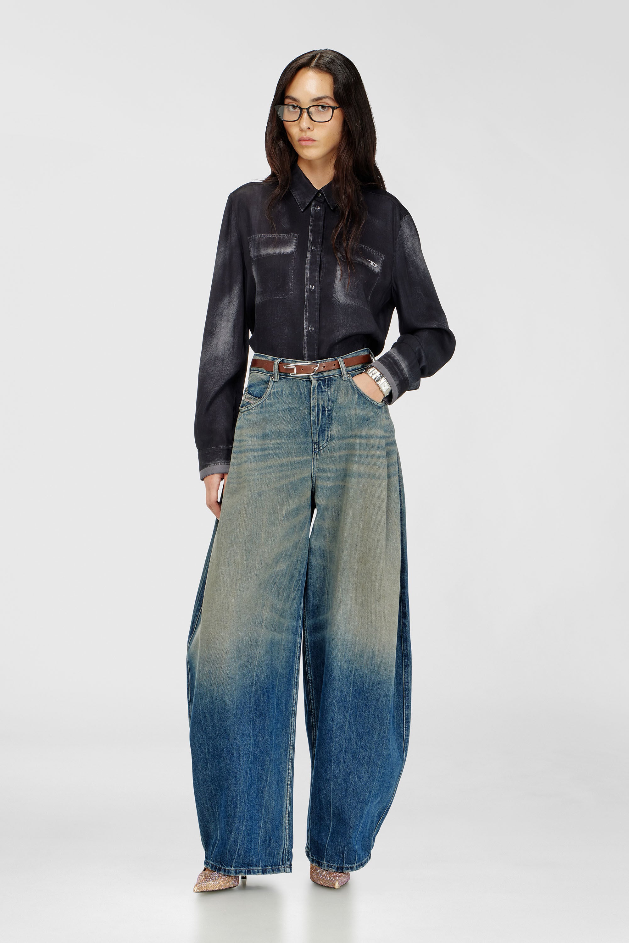 Diesel - Woman's Relaxed Jeans 1987 D-Khelz 09Q72, null - 2