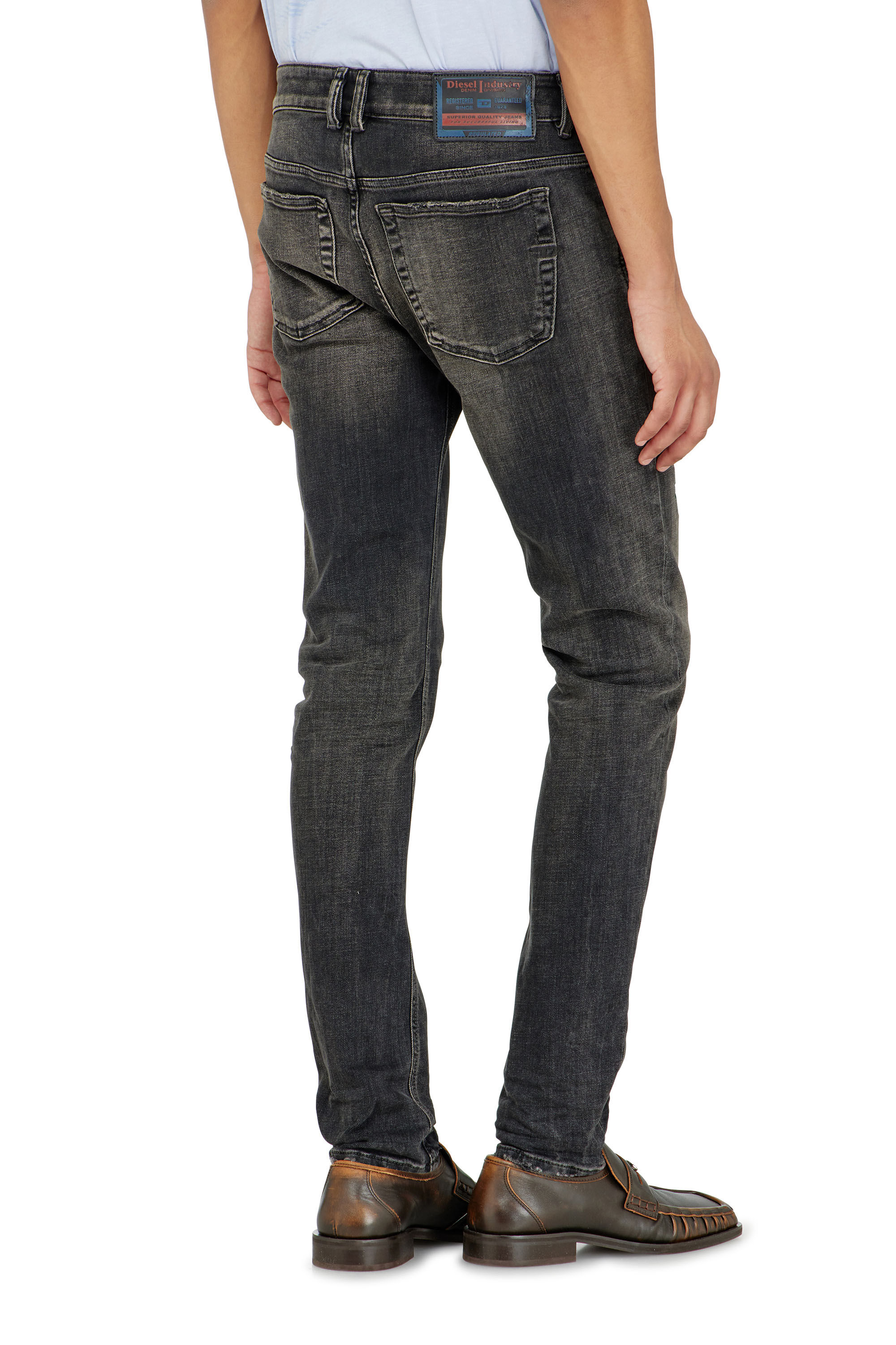 Diesel - Man's Skinny Jeans 1979 Sleenker 09P77, Black/Dark grey - 5