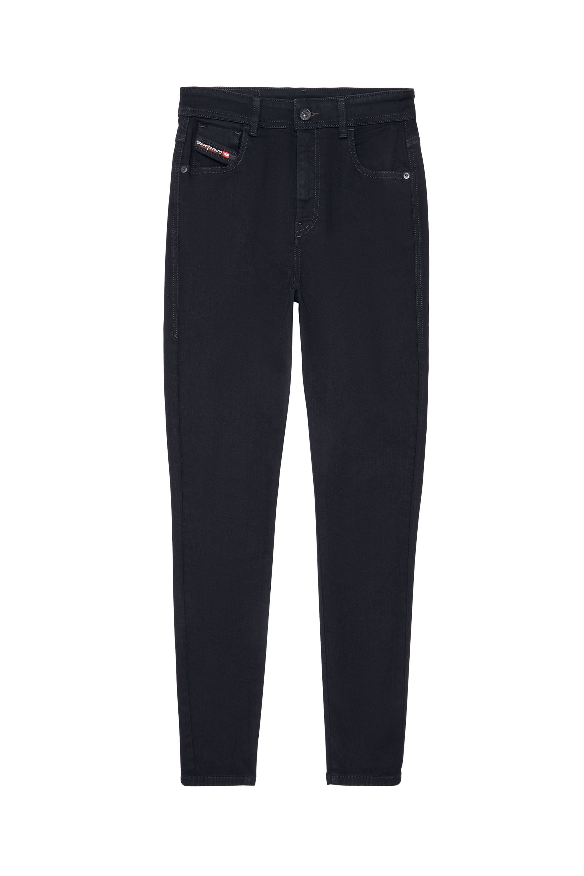 1984 SLANDY HIGH Woman Super Skinny Stretch Jeans Black Dark Grey Diesel