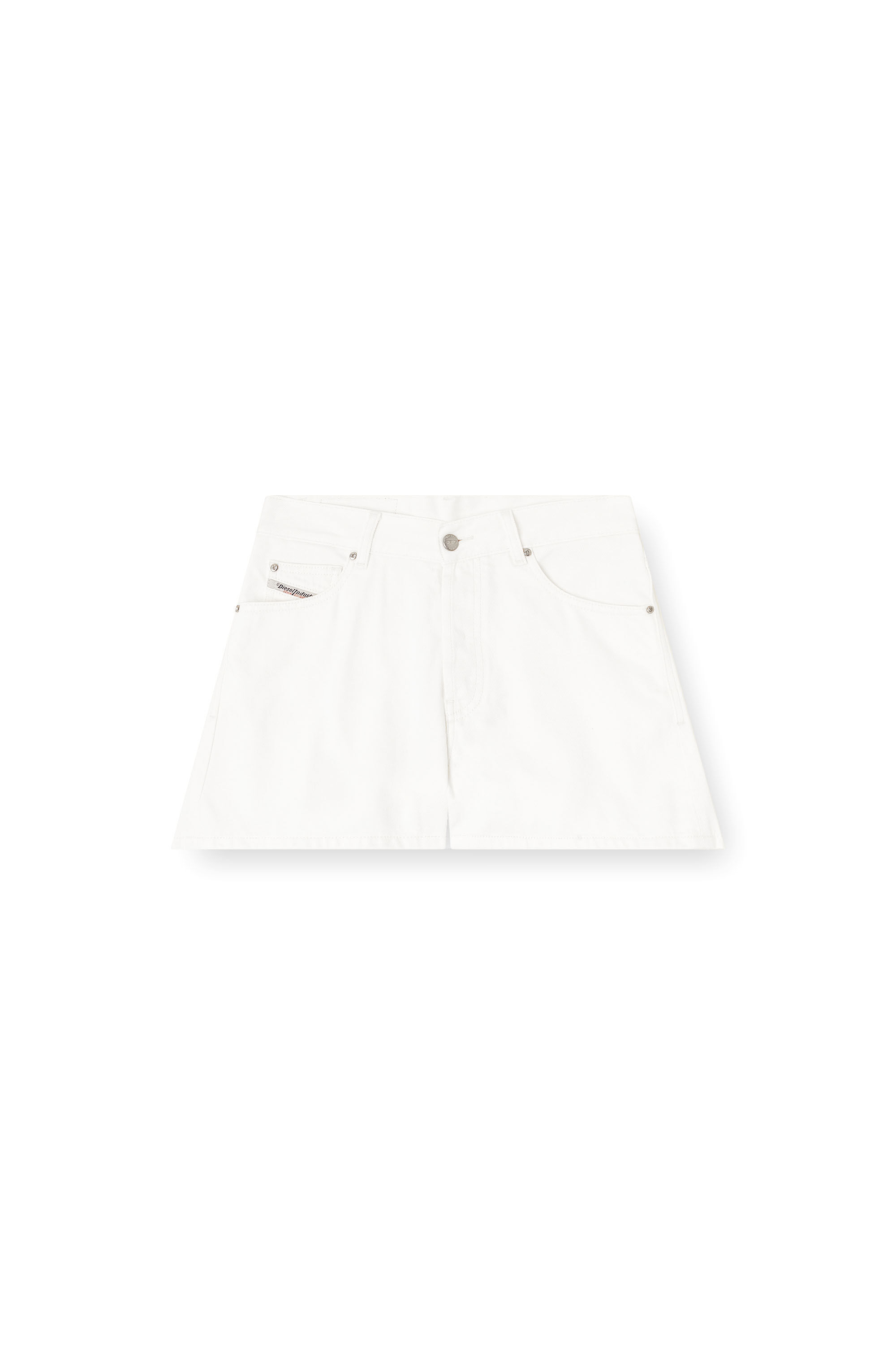 Diesel - DE-HELIOS, Woman's Shorts in clean coloured denim in White - 2