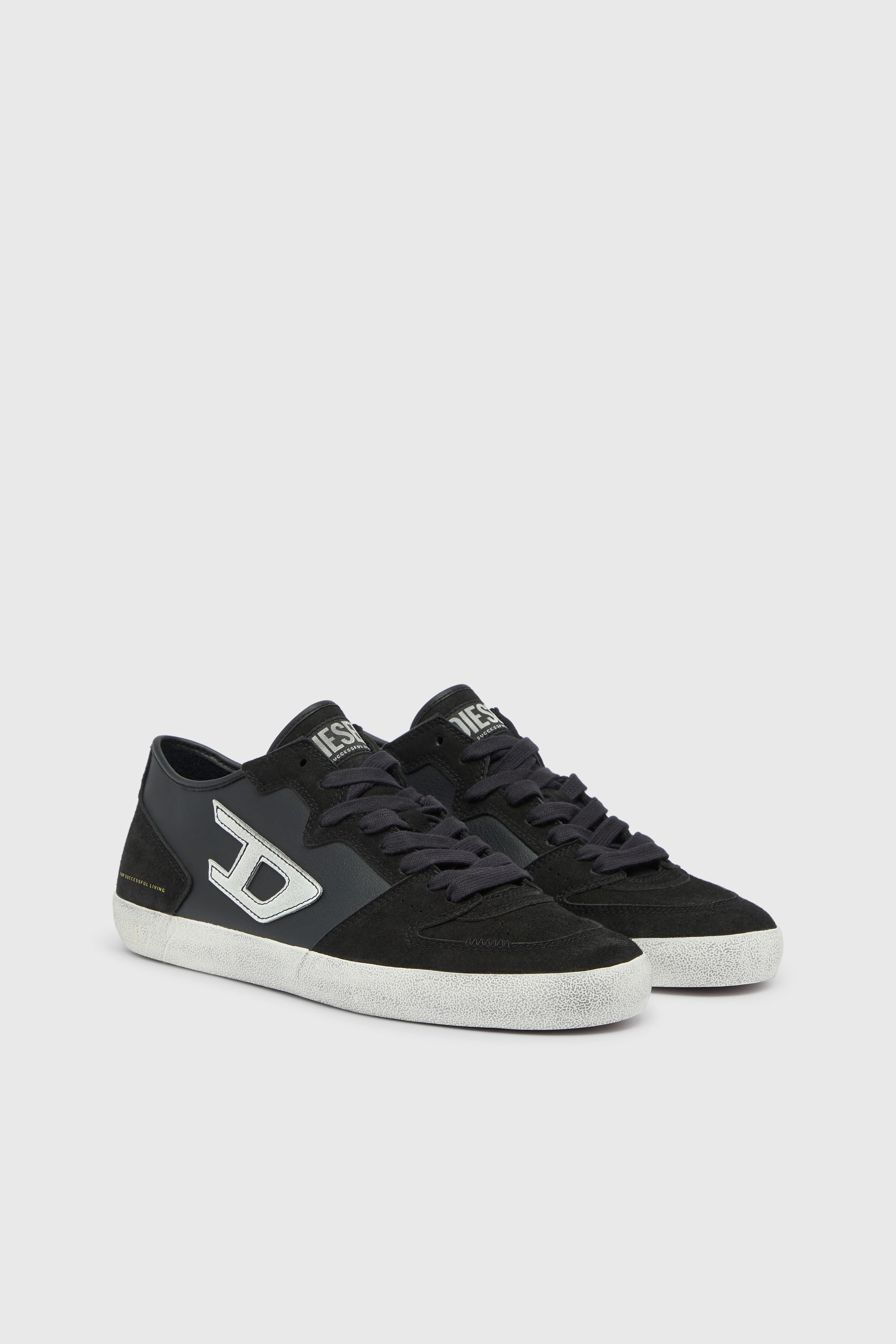 Diesel - S-LEROJI D-2 LOW, Man's S-Leroji-Panelled sneakers with D logo in null - 2