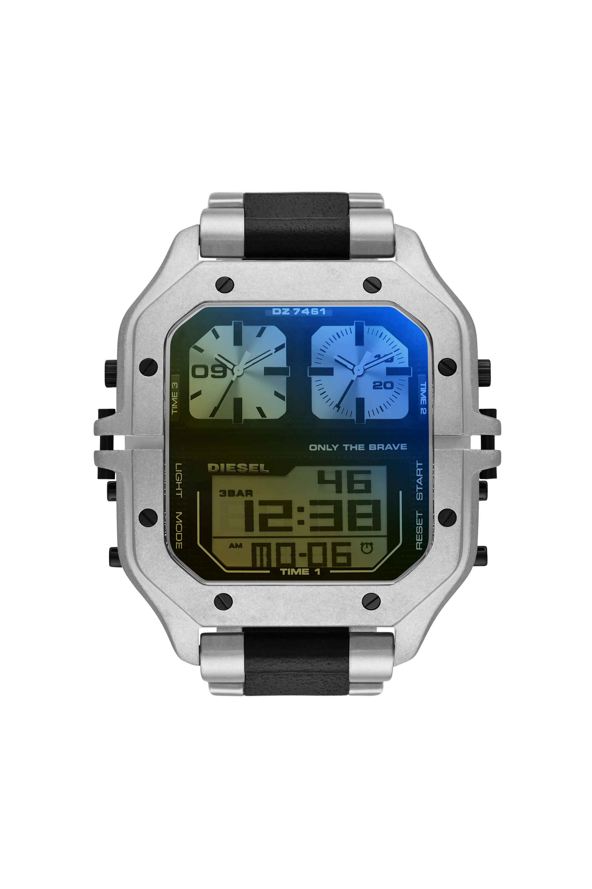 DZ7461 Man: Clasher ana-digi two-tone stainless steel watch | Diesel