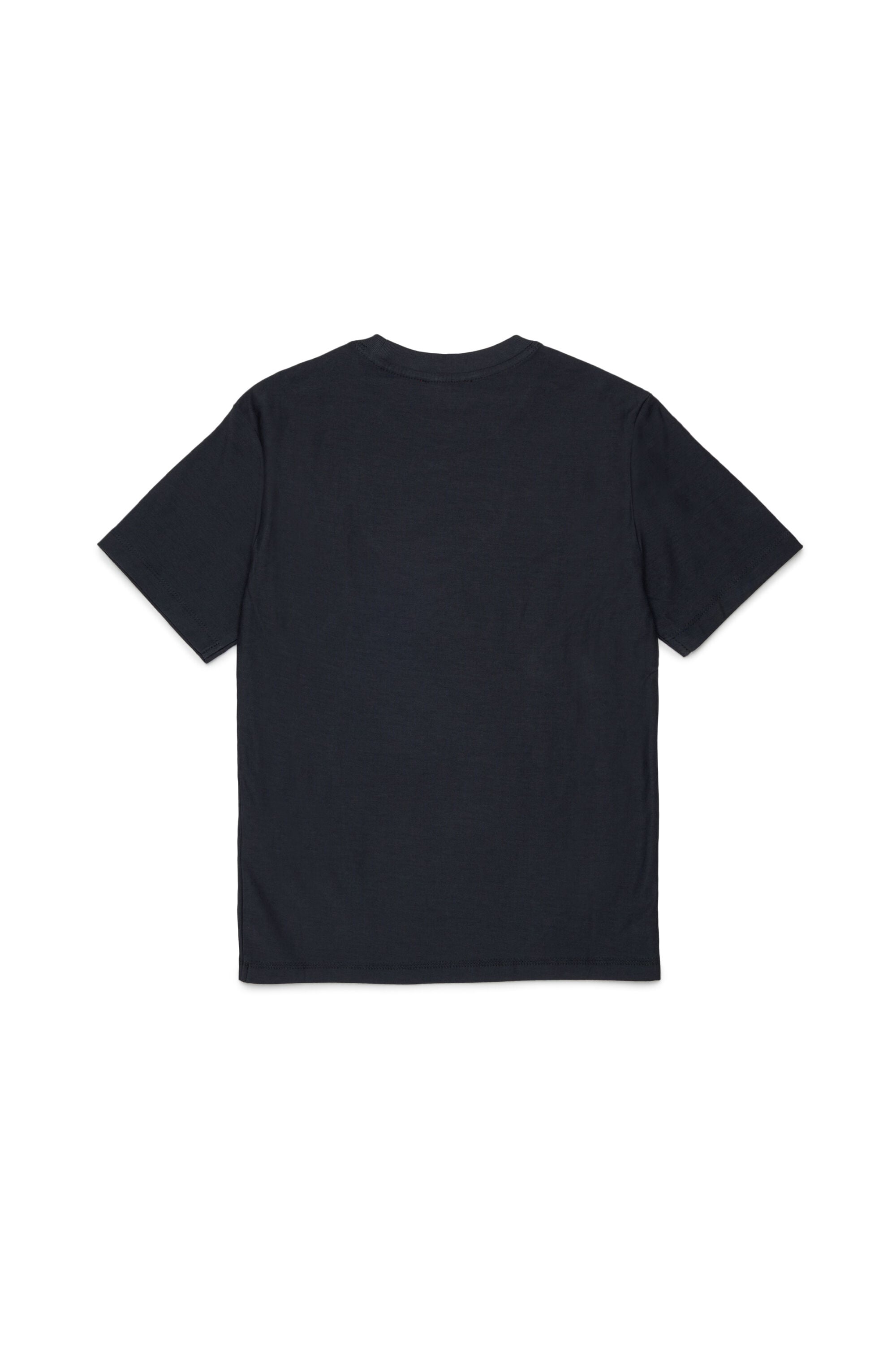 Diesel - TFRIT OVER, Man's T-shirt with Oval D logo and streaky effect in Black - 2