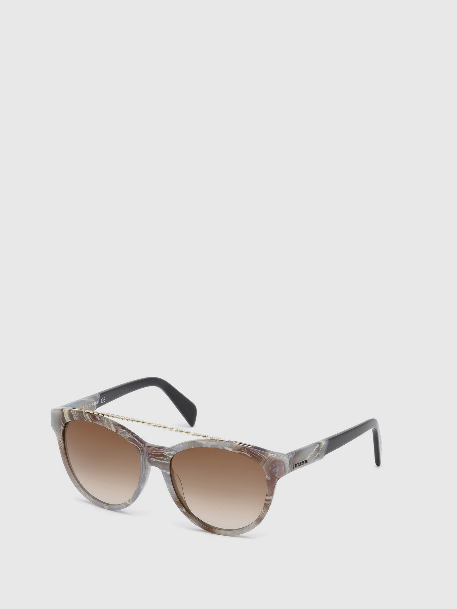Diesel - DM0189, Unisex's Eyewear with fine metal torchon insert in Grey - 4