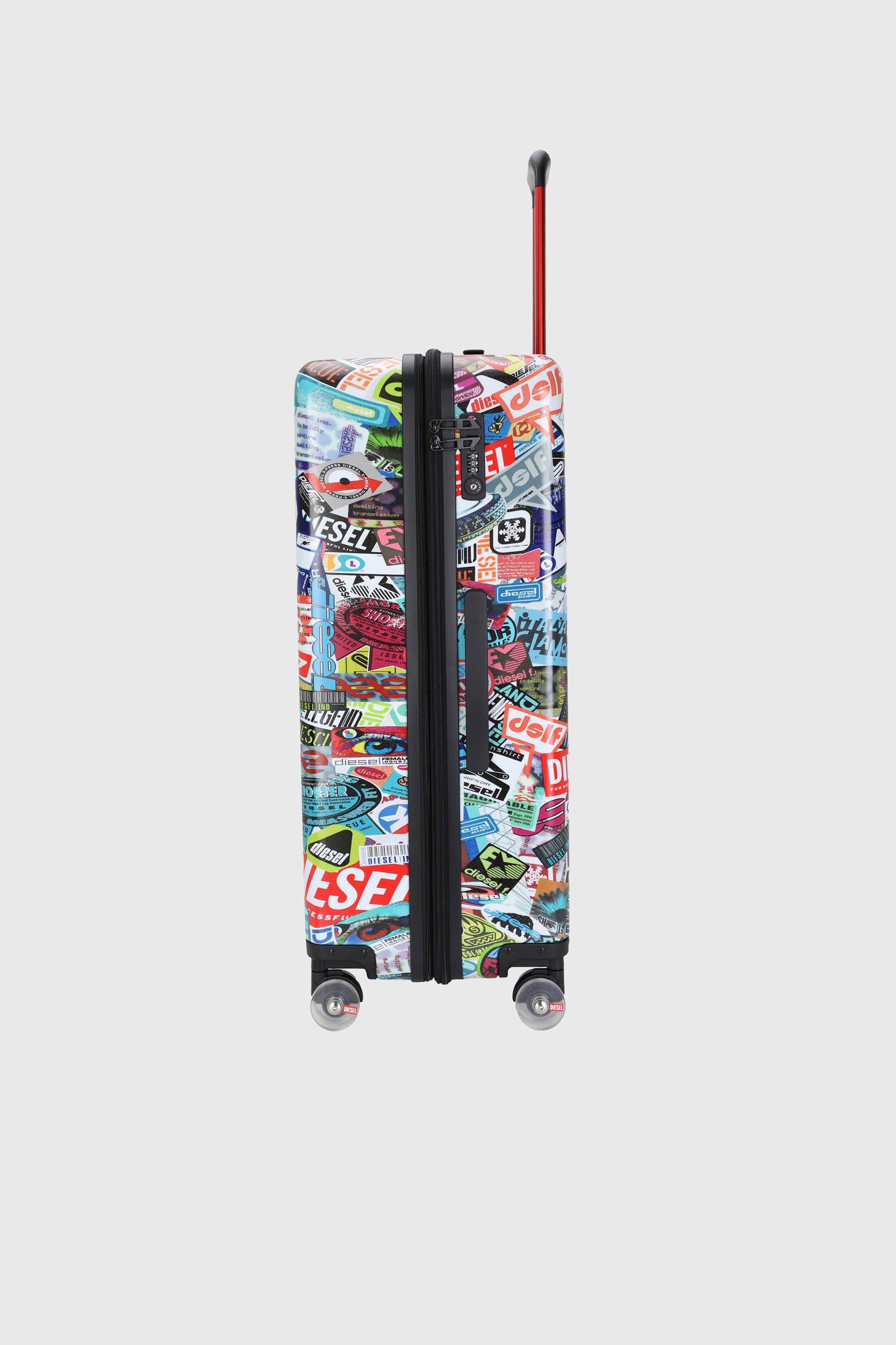 Diesel - DIESEL PC PRINTED TROLLEY-STICKERS- DSL0, Unisex's Sticker style suitcase size L in Multicolor - 4