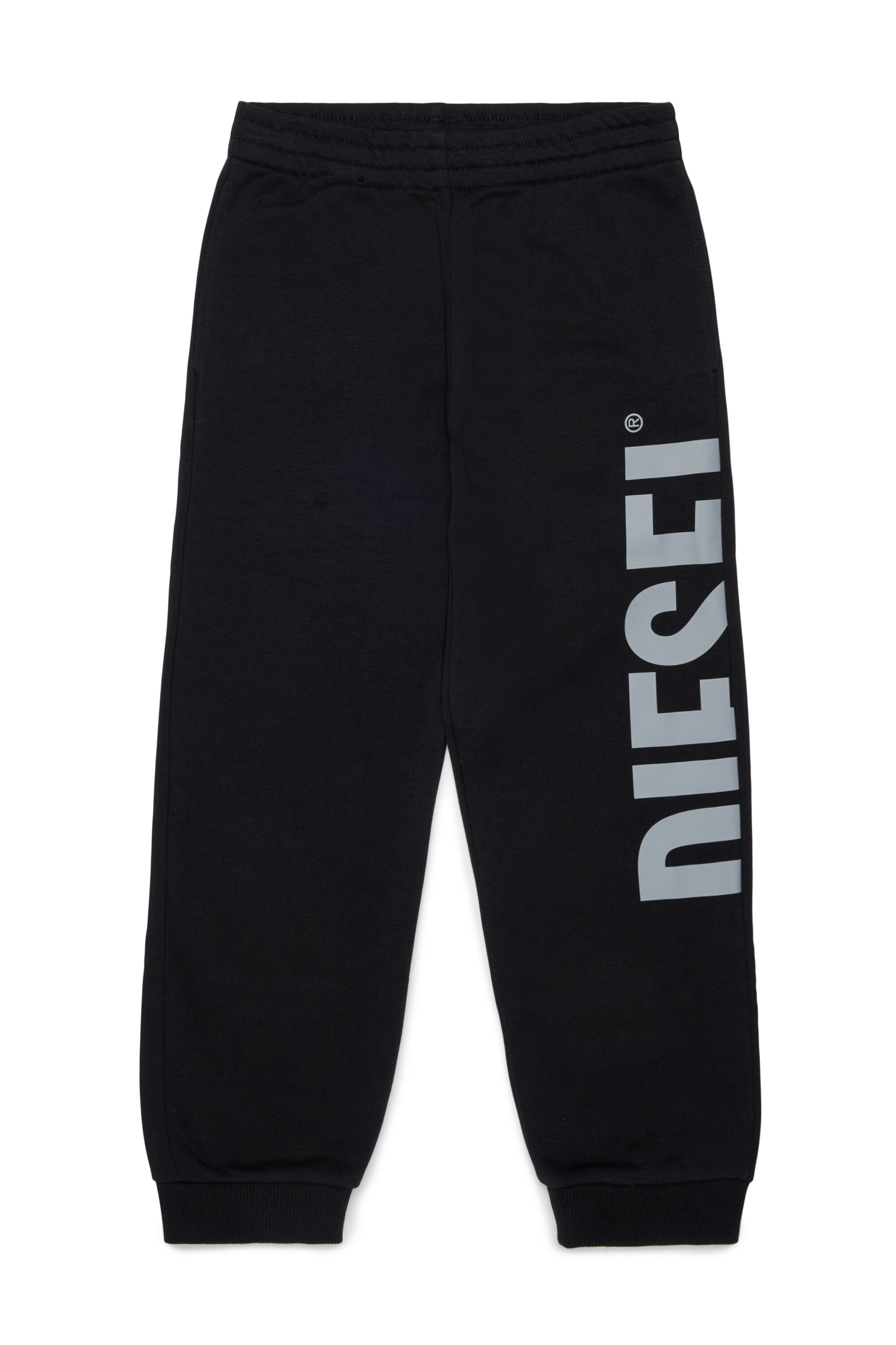 Diesel - PRES, Man's Sweatpants with cut-off logo print in Black - 1