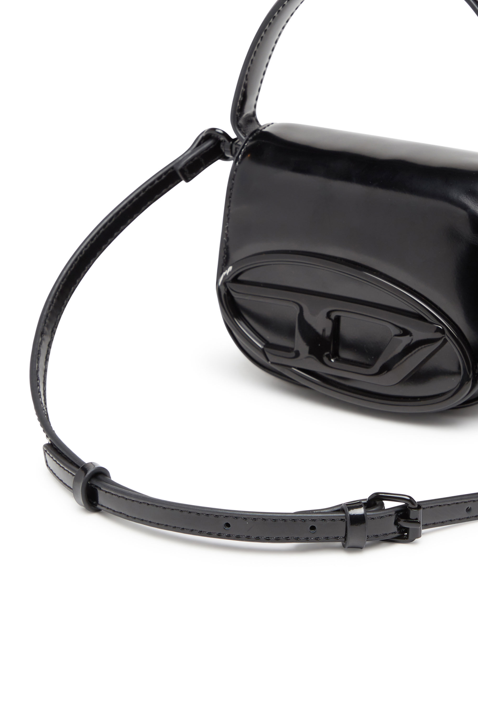 ★DIESEL★ 1DR XS S Tote Bag Black X08957PS202T8013 X08957PS 1DR-XS-S Woman: Mini bag in mirrored leather | Diesel