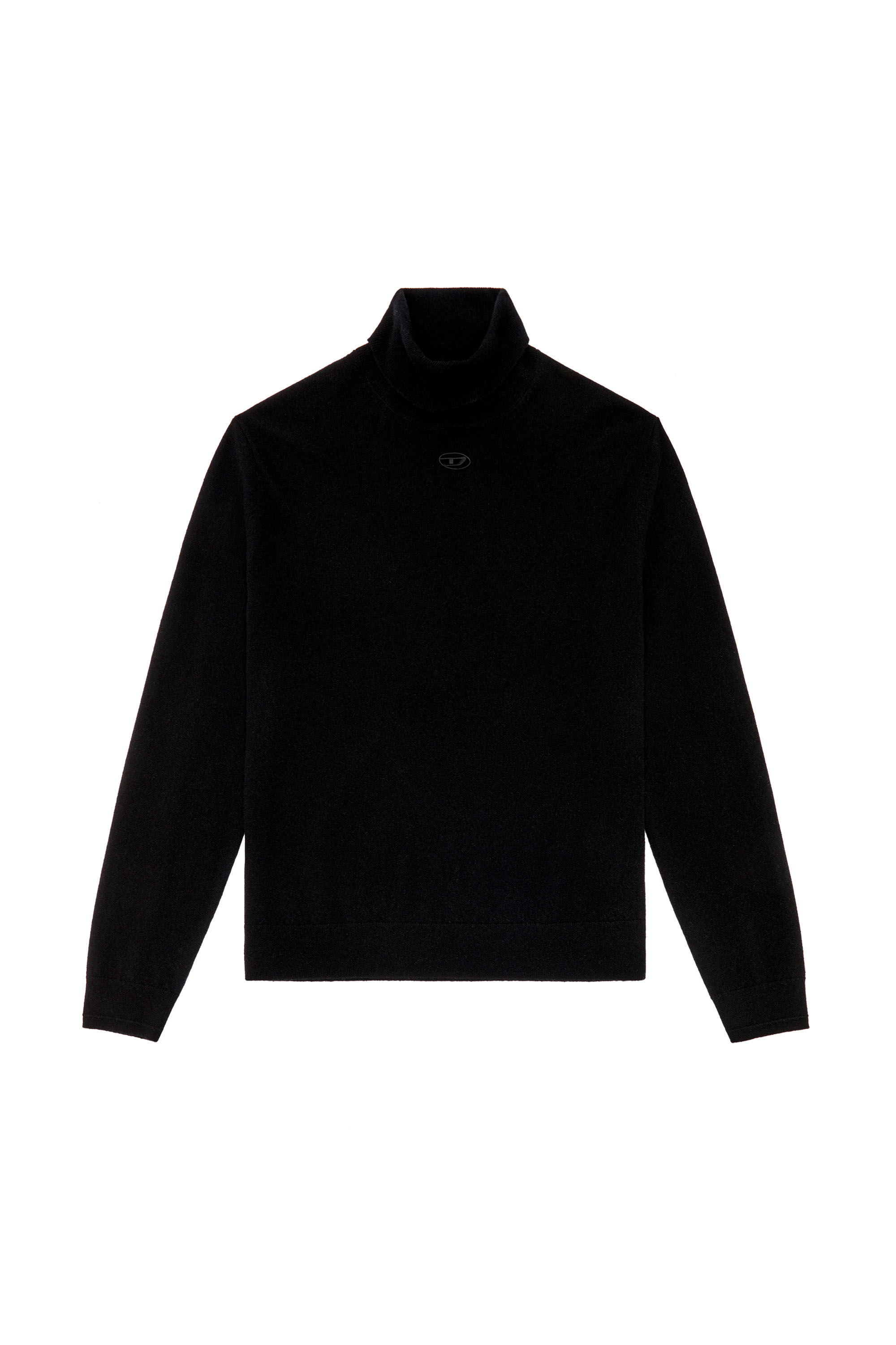 Diesel - K-VIERI-TN, Man's Turtleneck jumper in wool and cashmere in Black - 2