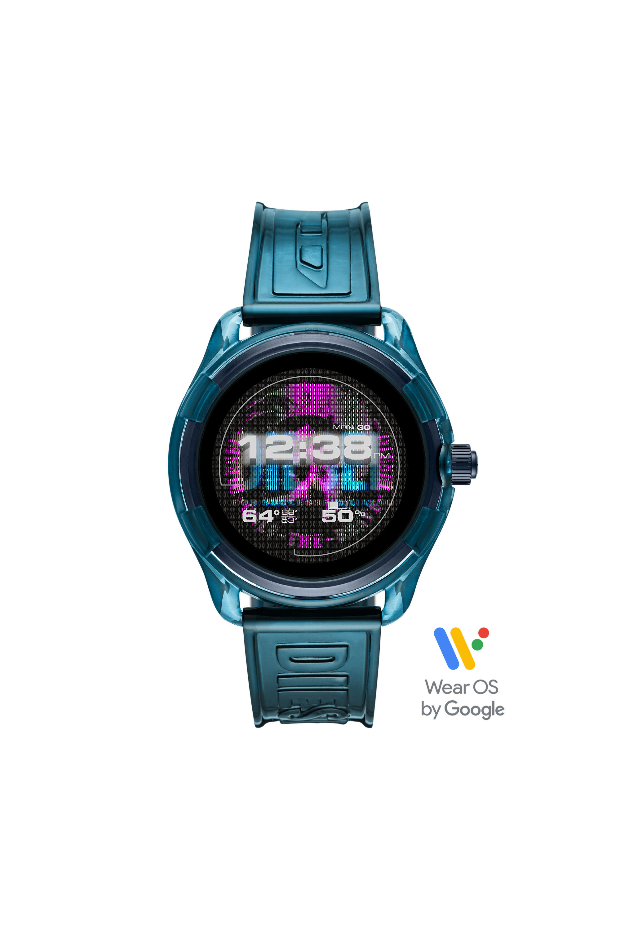 Diesel - DT2020, Man's Diesel On Fadelite Smartwatch - Blue Transparent in Blue - 5