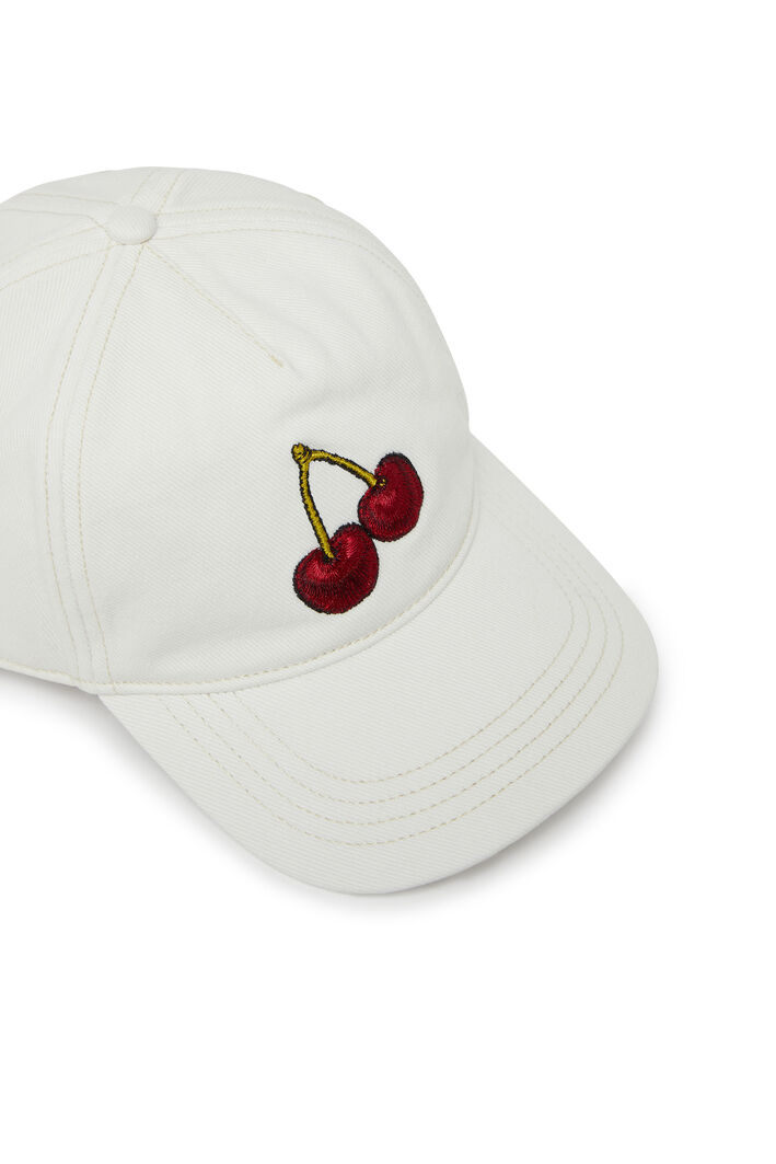 Diesel - SV-CAP-CHERRY, Unisex's Baseball cap in cotton twill with cherry embroidery in White - 3