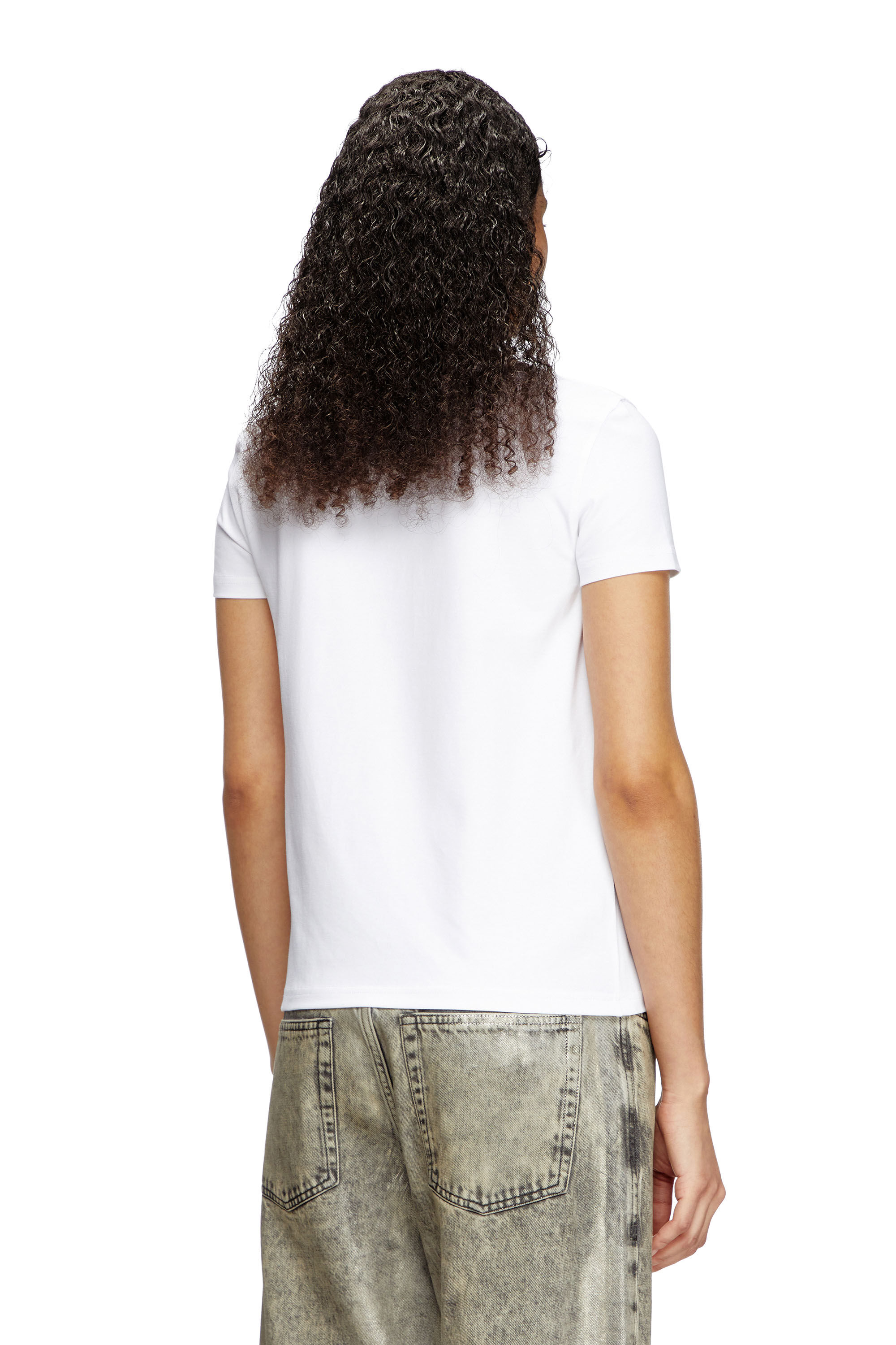 Women's T-shirt with nipple-effect patches | White | Diesel