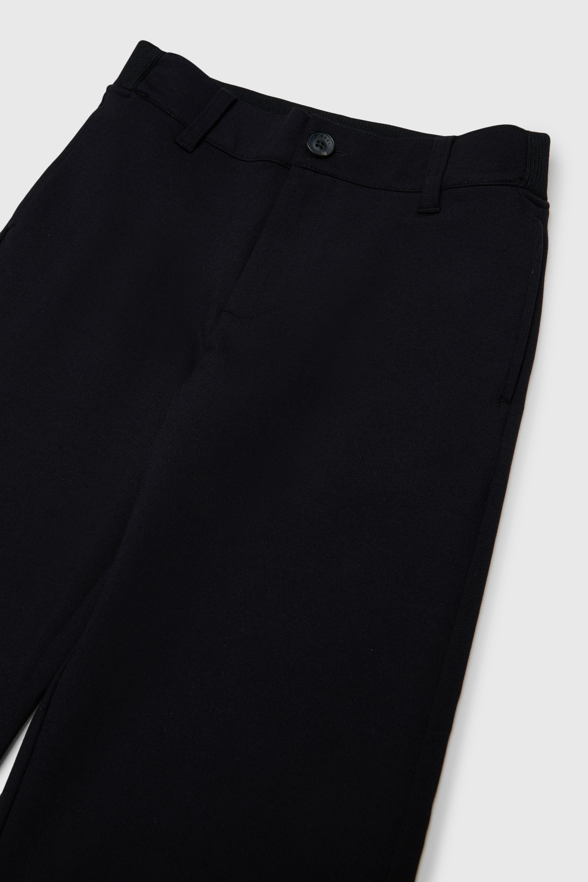 Diesel - PREBBY, Man's Wide-leg pants in compact stretch fabric in Black - 3
