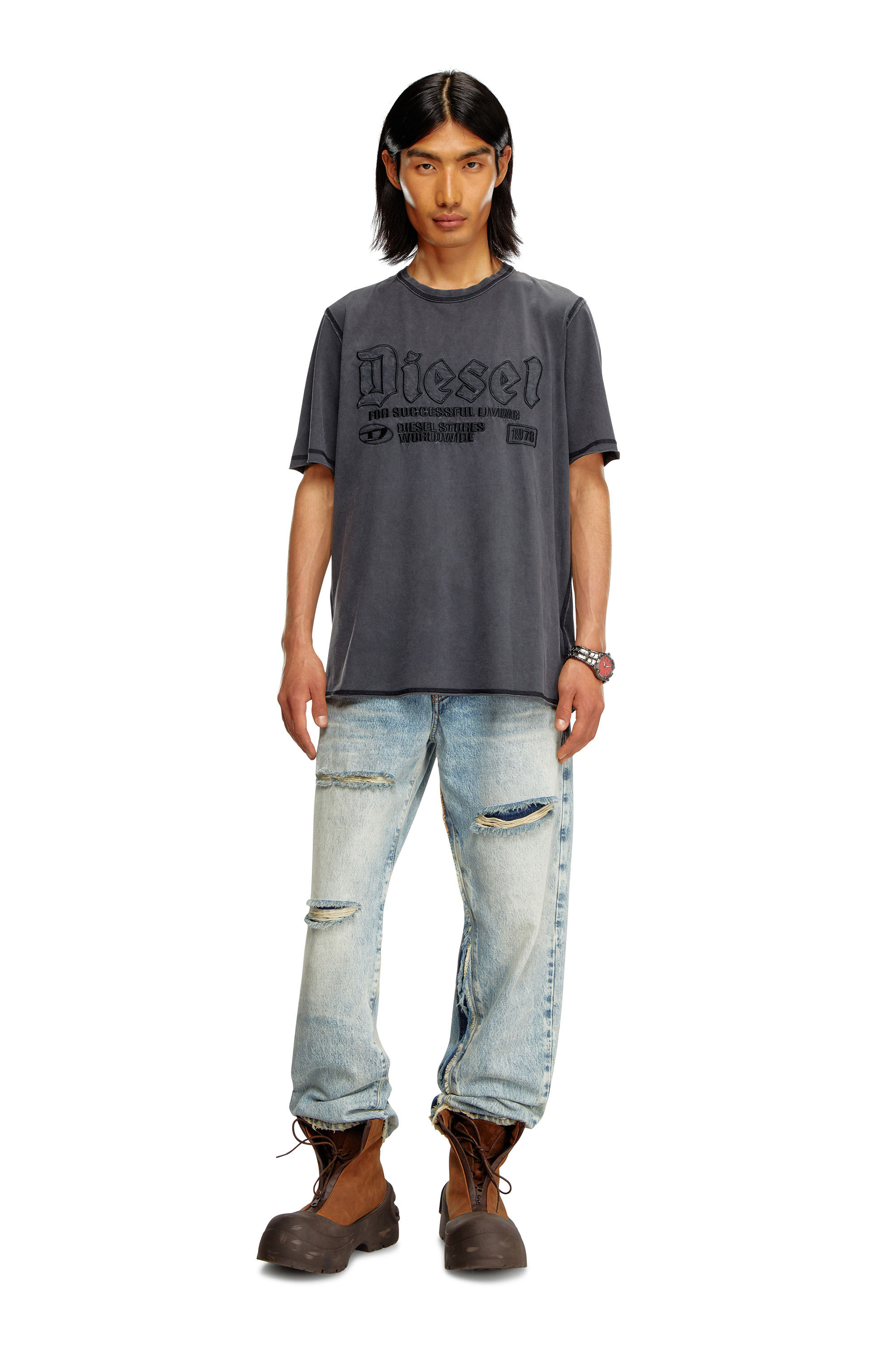 Diesel - T-RAWJUST, Black - Image 1