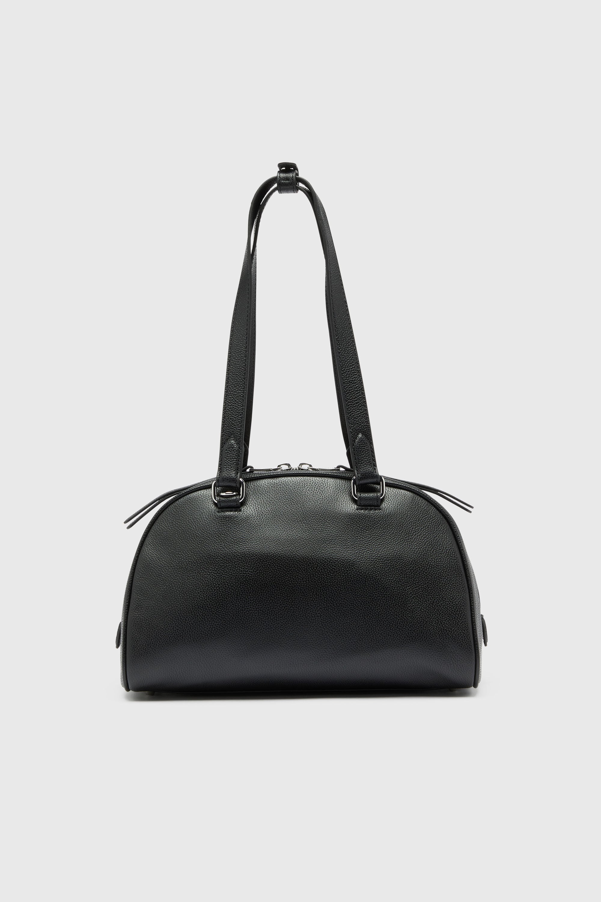 Diesel - 1DR DOME SHOULDER, Unisex's 1DR Dome - Leather Boston bag with embossed logo in Black - 3