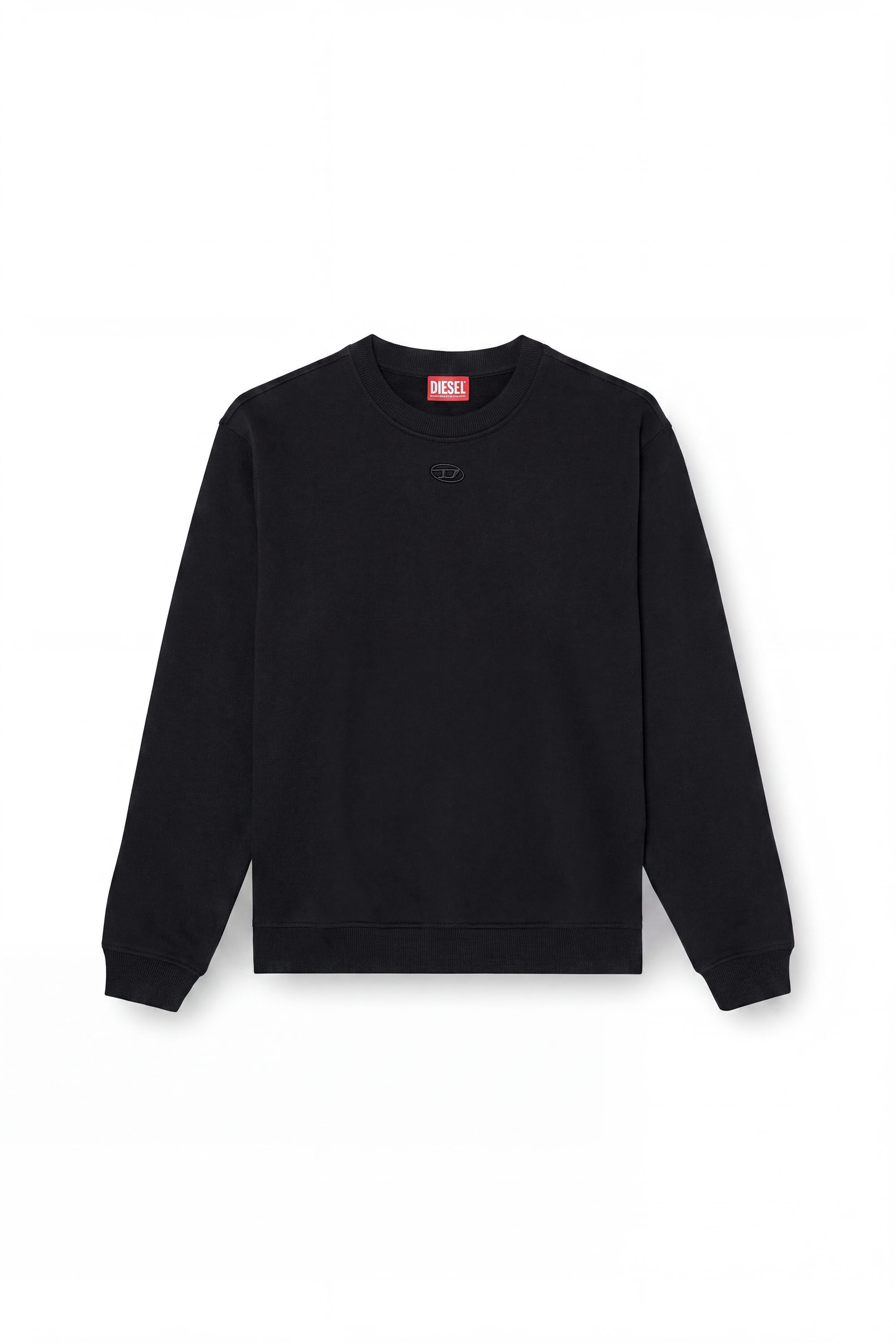 Diesel - F-NORMY-OD, Woman's Cotton sweatshirt with Oval D embroidery in Black - 2
