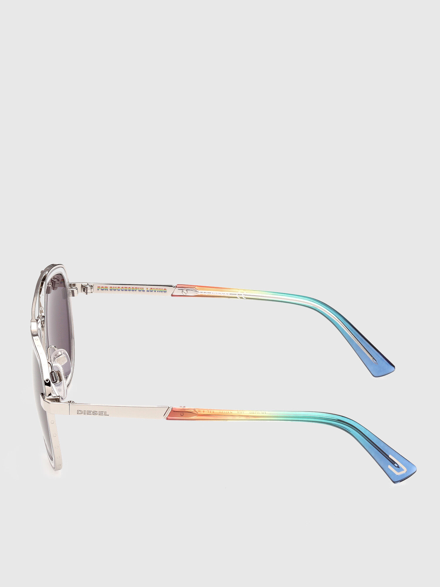 Diesel - DL0266, Unisex's Pilot glasses with "Pride" theme in Multicolor - 3