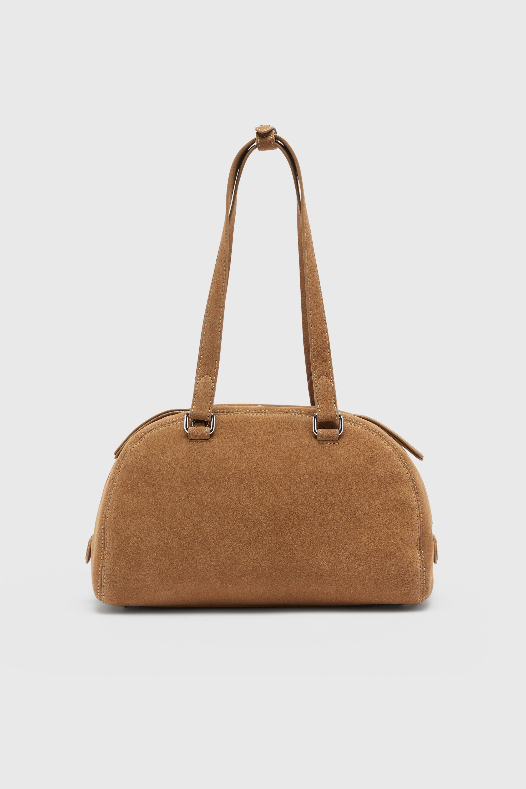 Diesel - 1DR DOME SHOULDER, Unisex's 1DR Dome-Suede shoulder bag with Oval D logo in Beige - 3