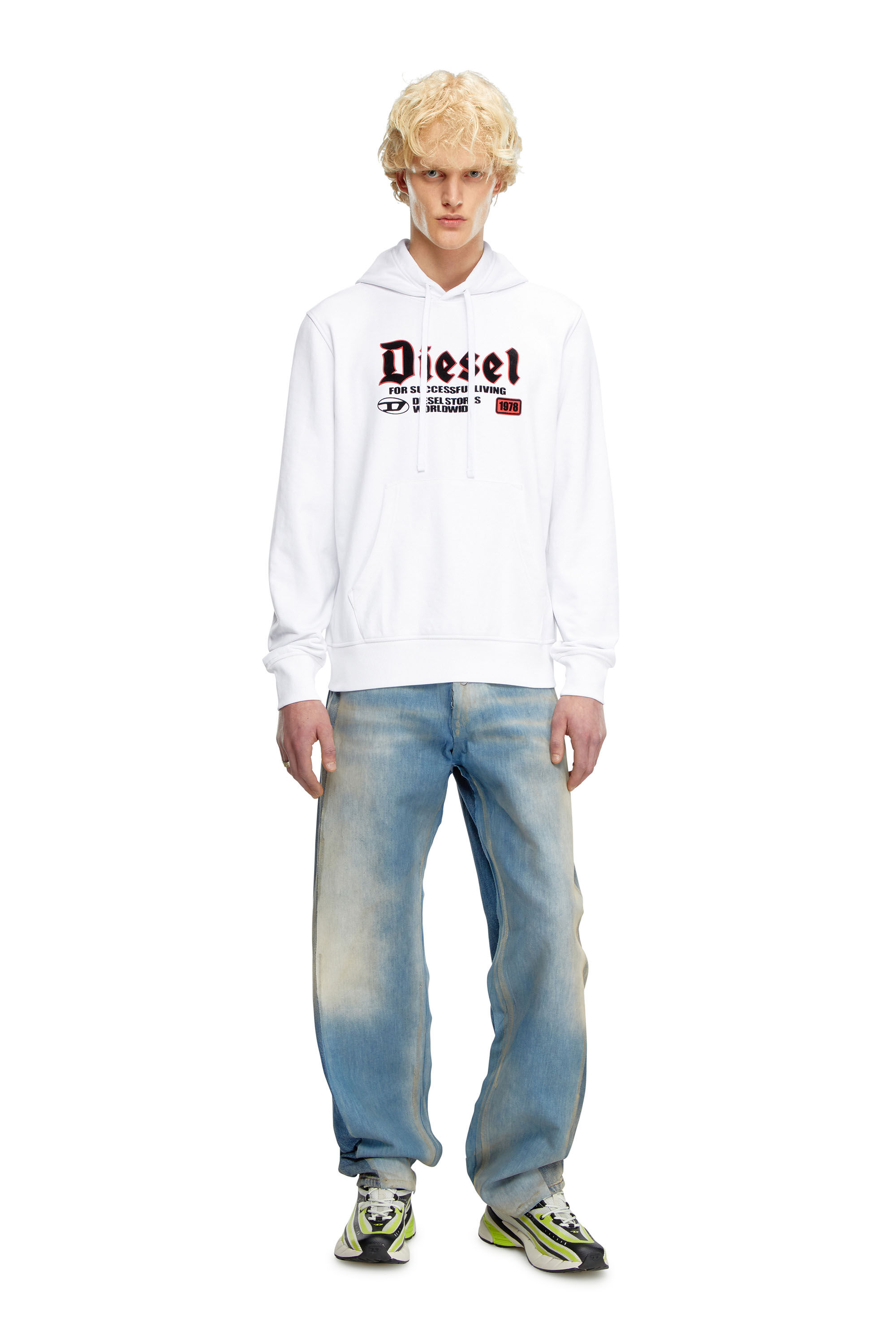 Diesel - S-GINN-HOOD-K45, White - Image 1