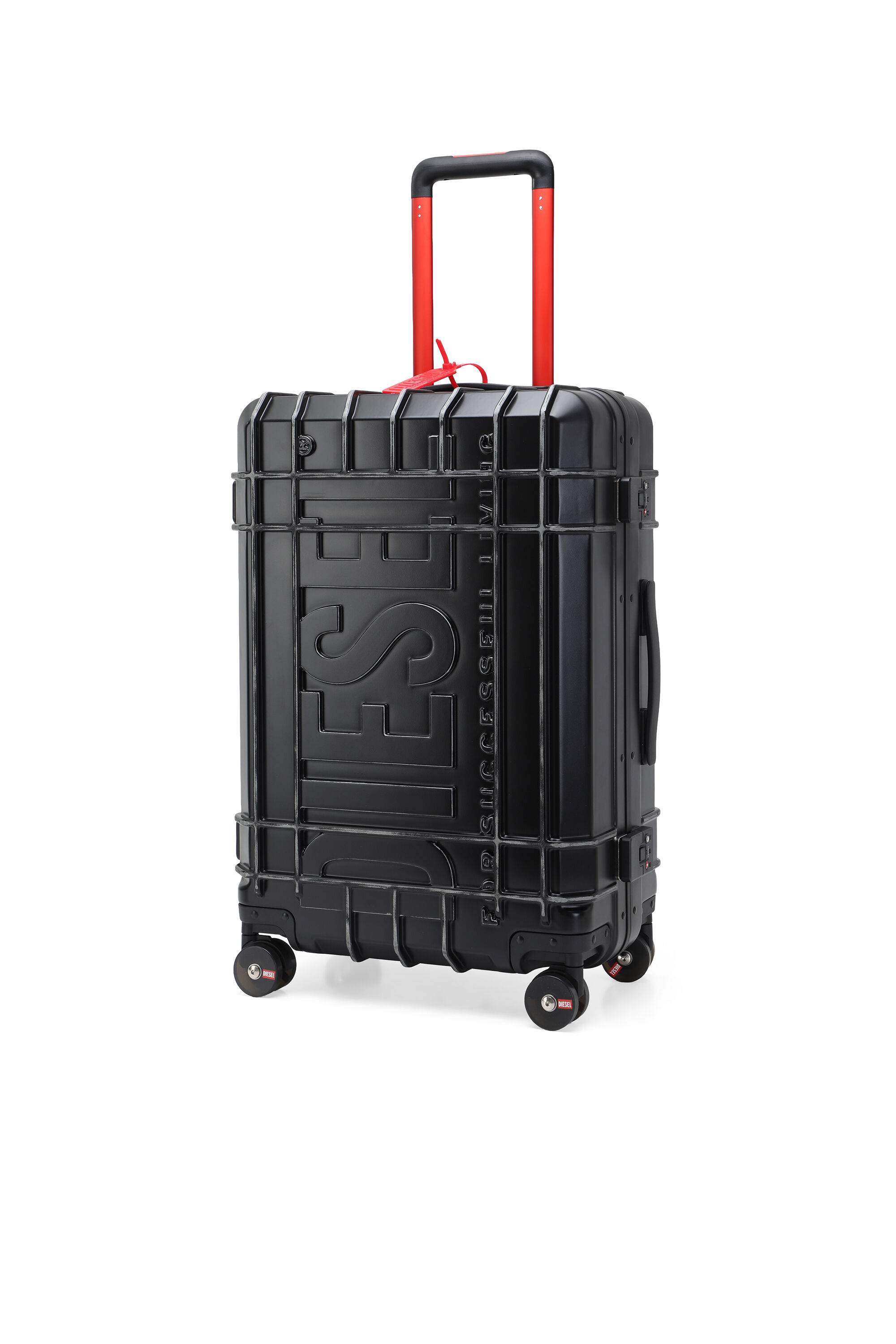Diesel - DIESEL PC STRONG IMAGE TROLLEY- DSL003, Unisex's Rugged carry‑on suitcase 24" in Black - 5