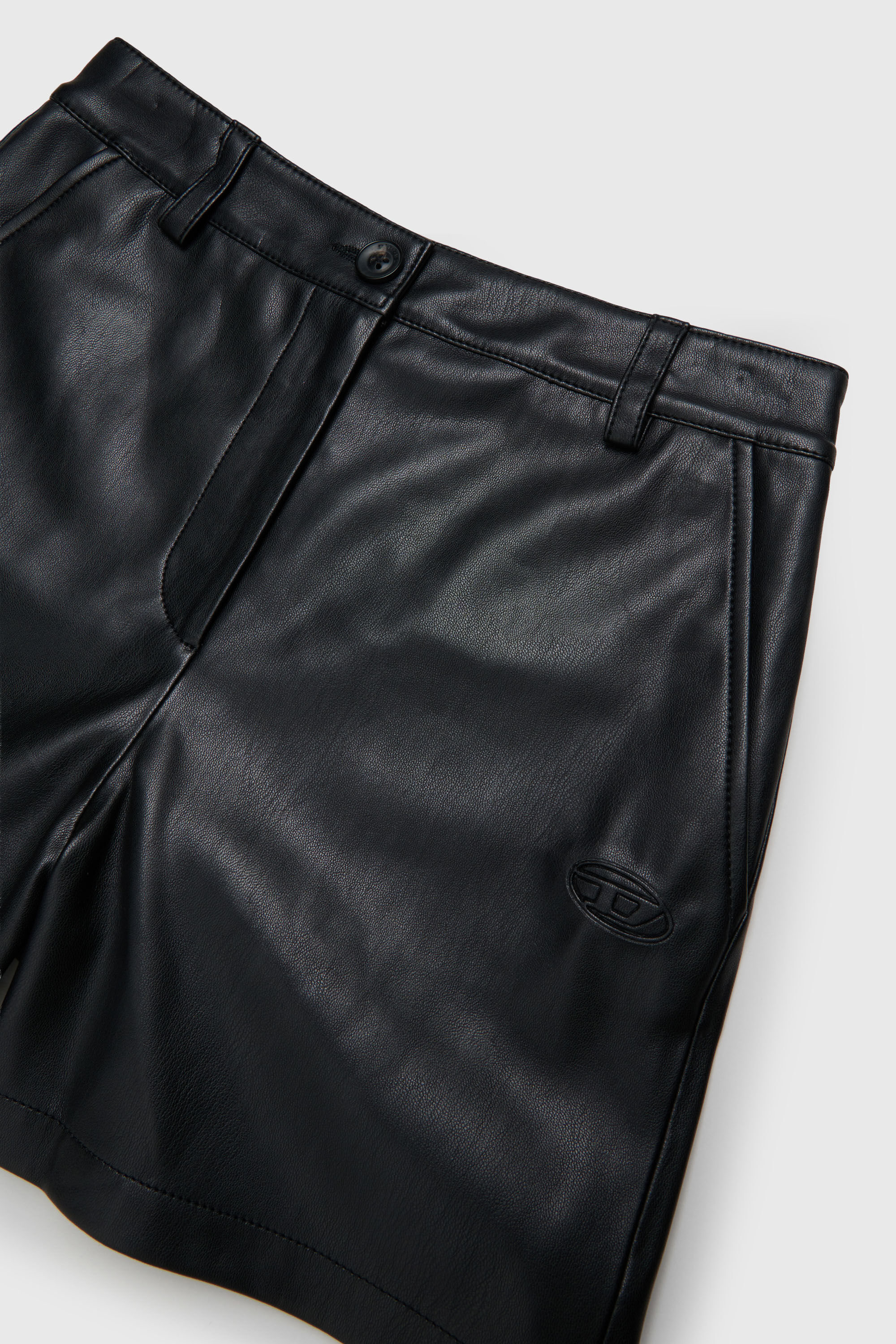 Diesel - PJENNY, Woman's Shorts in coated fabric in Black - 3