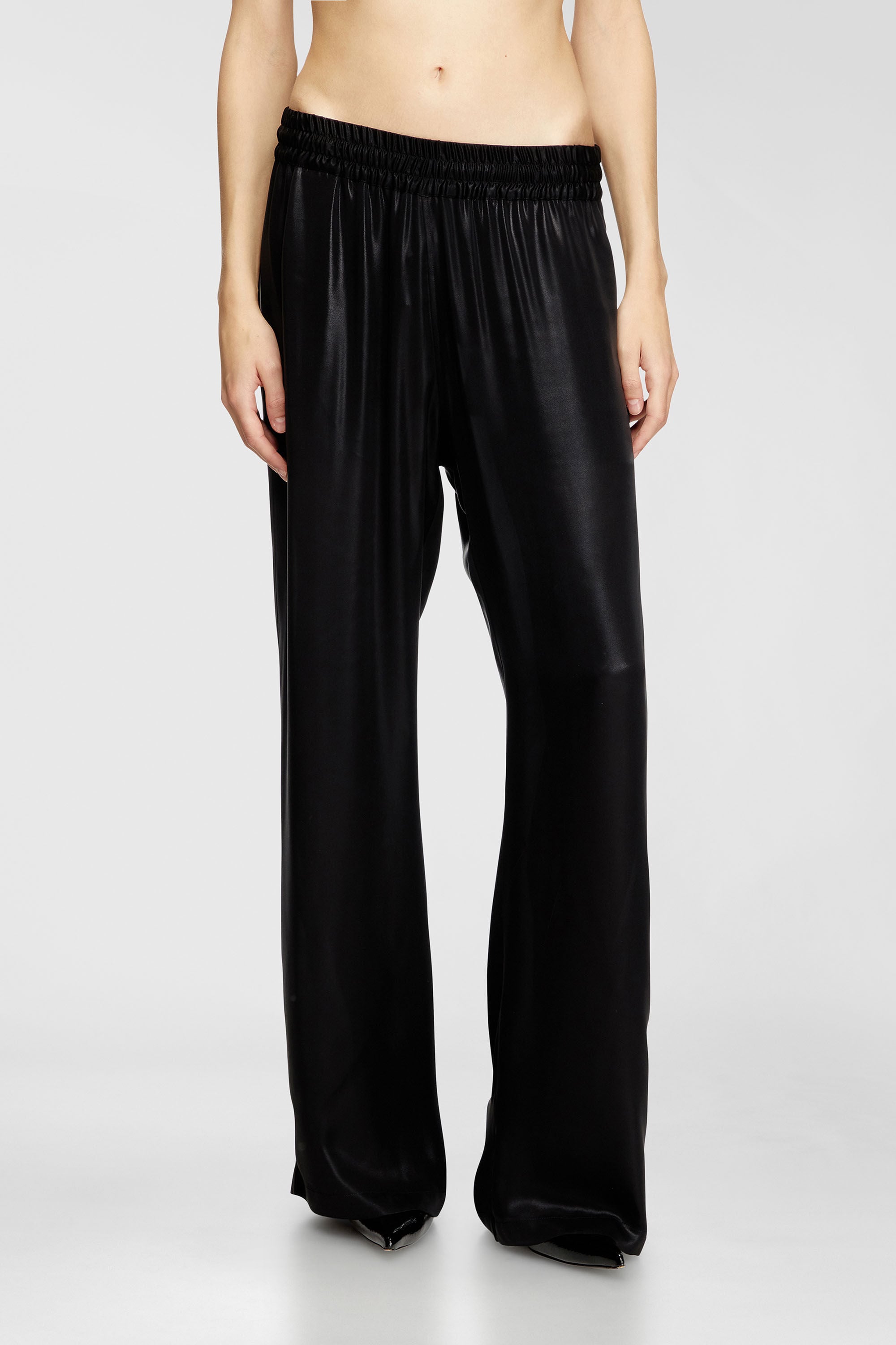 Diesel - P-DREYER-C-WN-Q1, Woman's Satin track pants in Black - 3