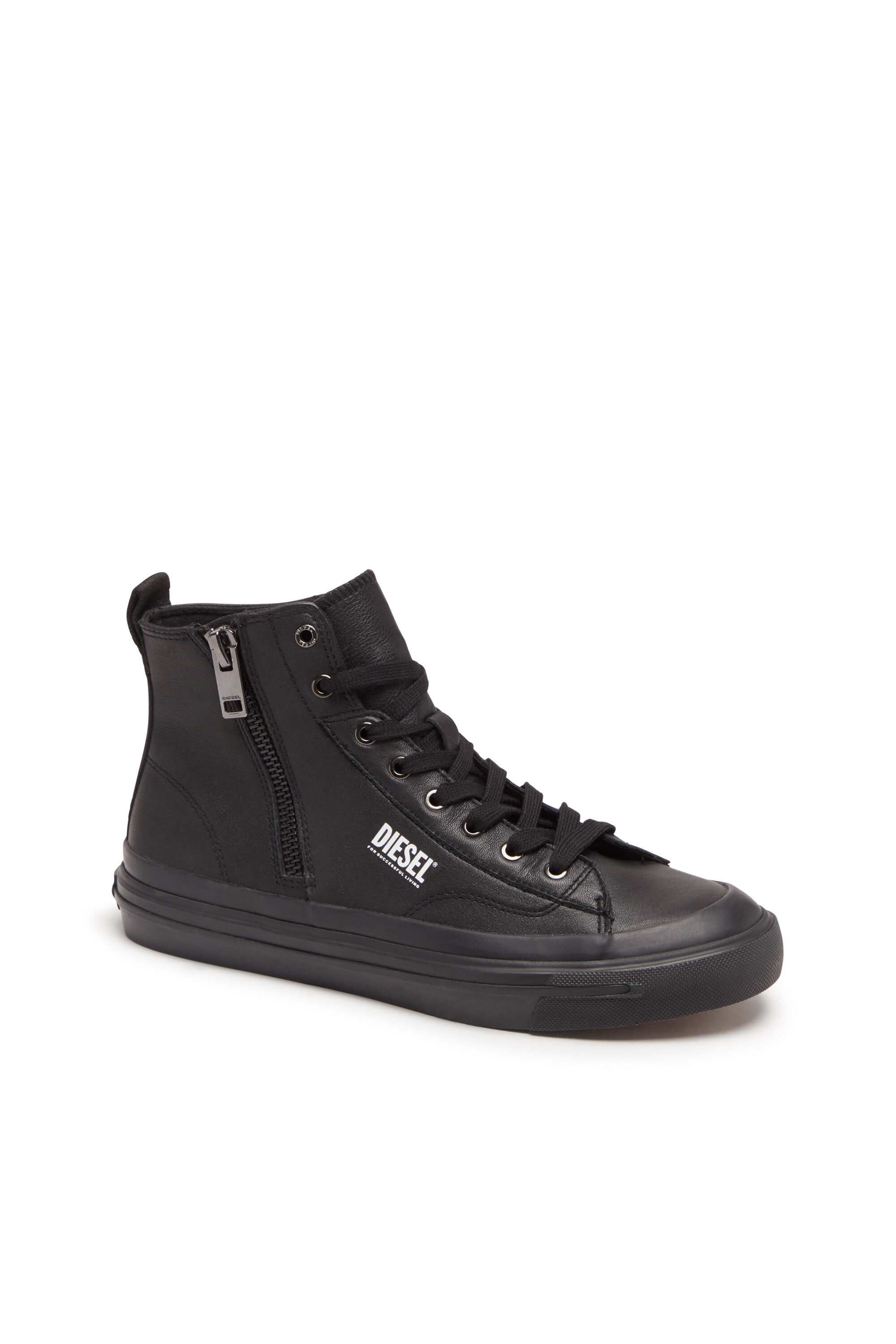 Men's S-Athos Dv Mid - High-top sneakers with side zip | Black | Diesel