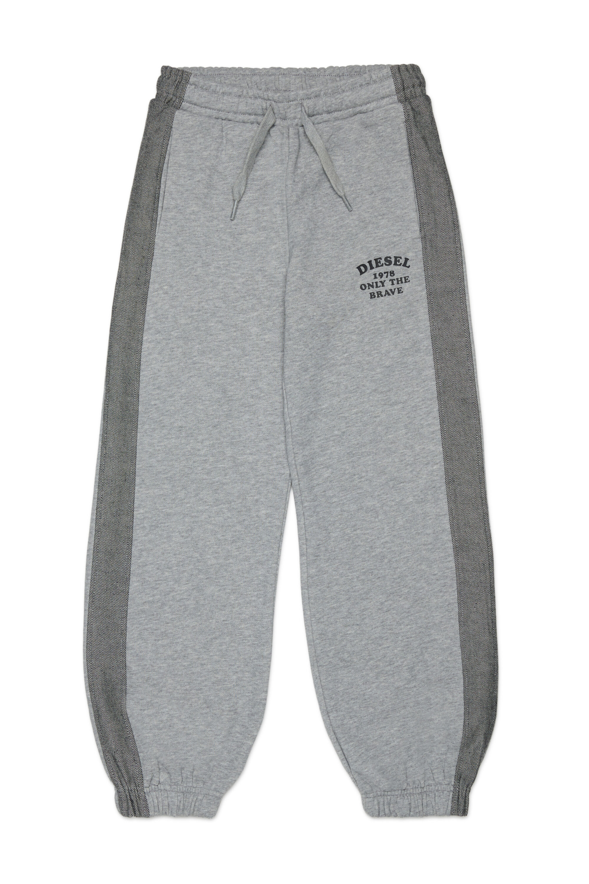 Diesel - PTEAN, Man's Sweatpants with denim side bands in Grey - 1