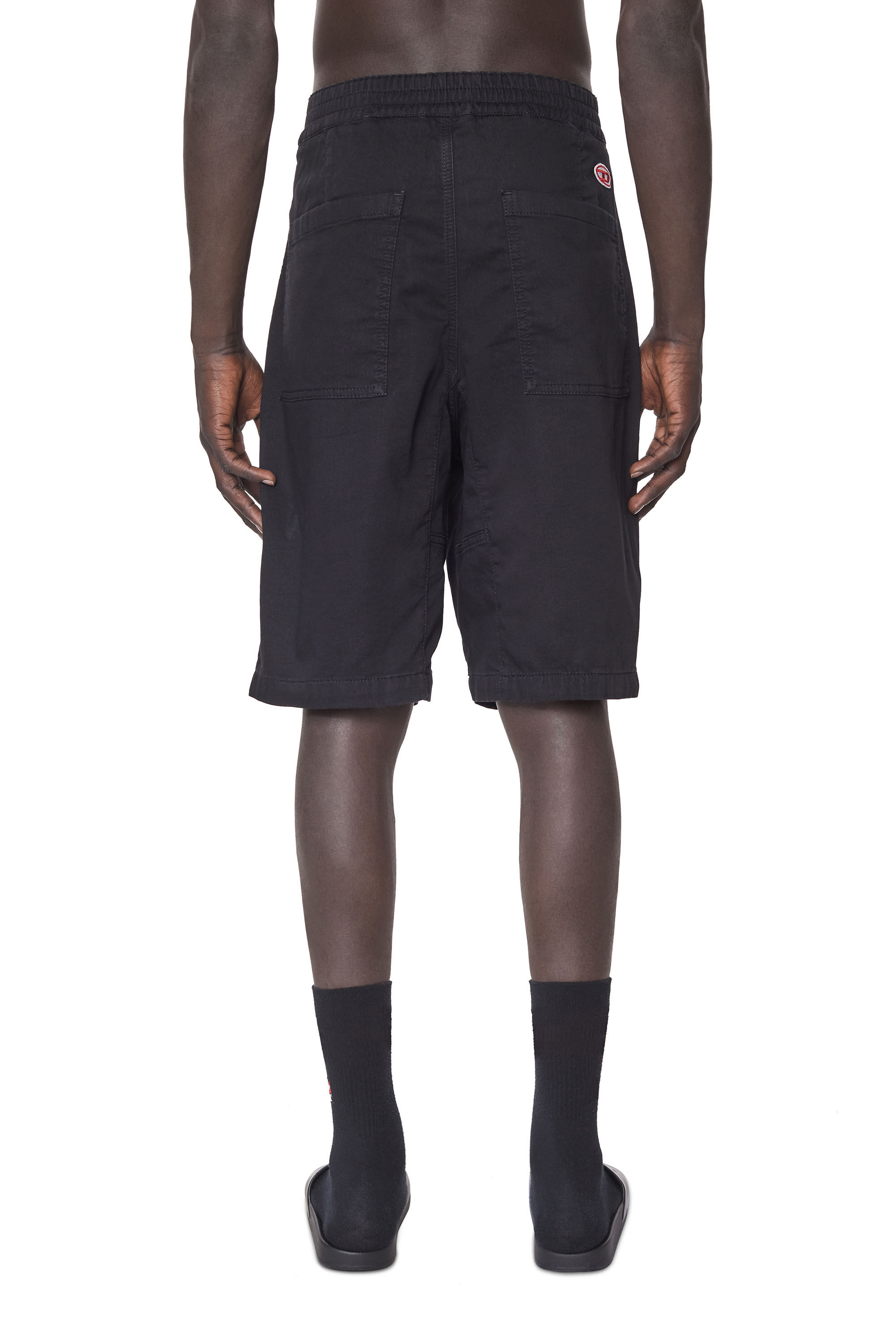 Diesel - D-KROOLEY JOGGJEANS CHINO SHORTS, Man's Chino shorts in JoggJeans® in Black/Dark grey - 4