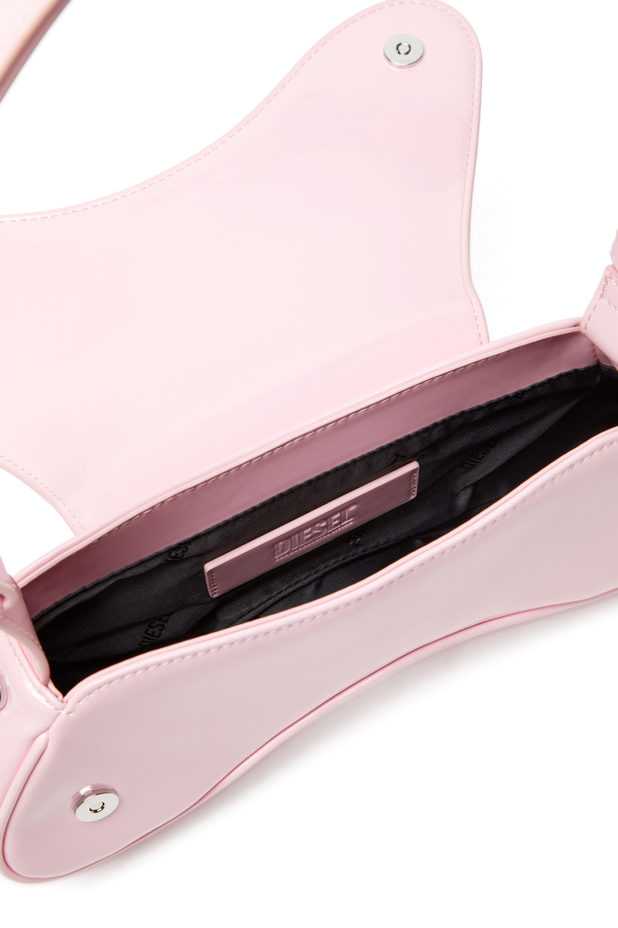 ★TOUT Y EST★ D shoulder bag pink 00980 Black shoulder bag with satin texture brand STEVE MADDEN