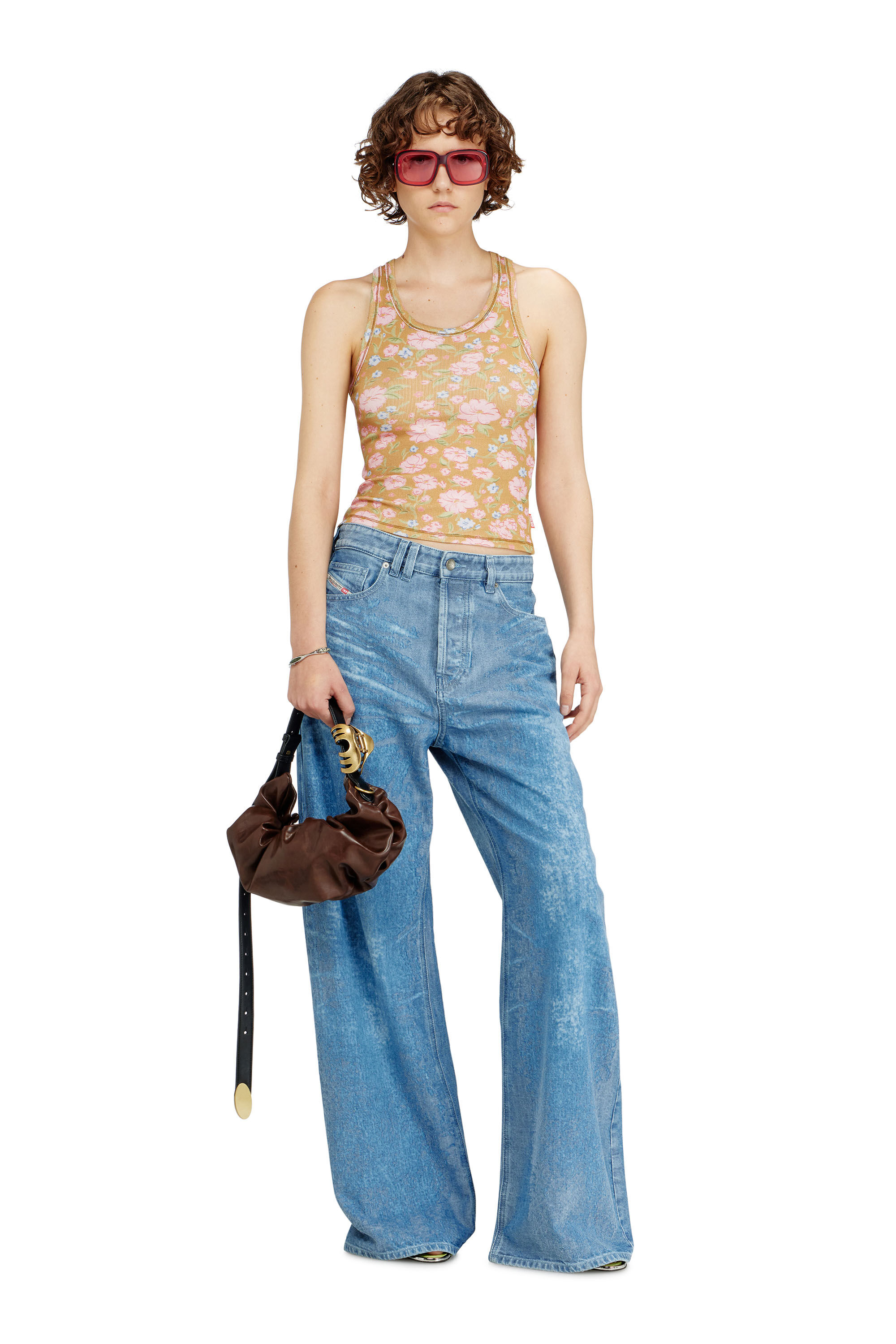 Diesel - GRAB-D HOBO S, Woman's Grab-D-Small scruched hobo bag in Dark Brown - 1