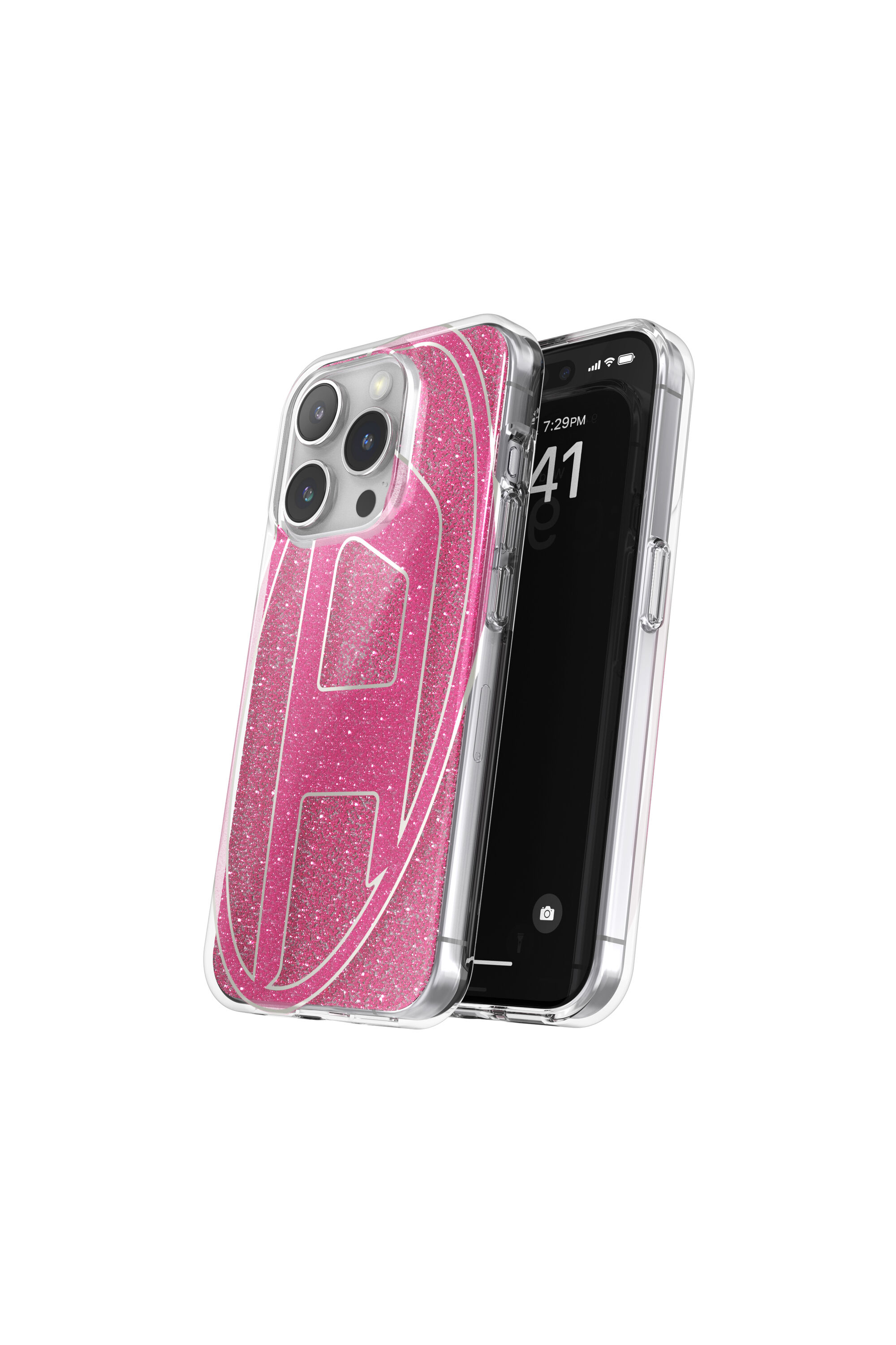 Diesel - 60036 AOP CASE, Unisex's Glitter Case for iP 15 Pro in Pink - 3