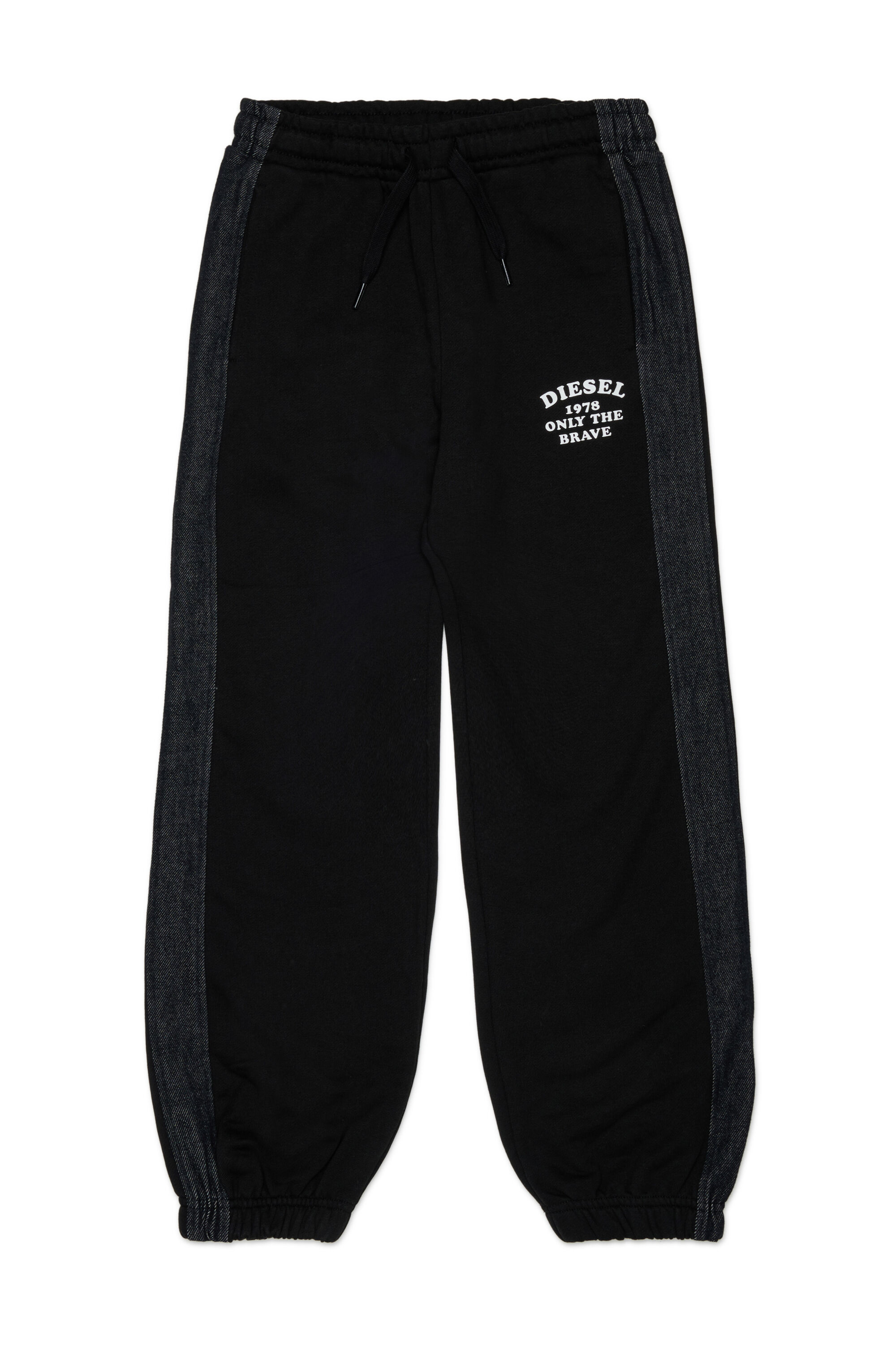 Diesel - PTEAN, Man's Sweatpants with denim side bands in Black - 1