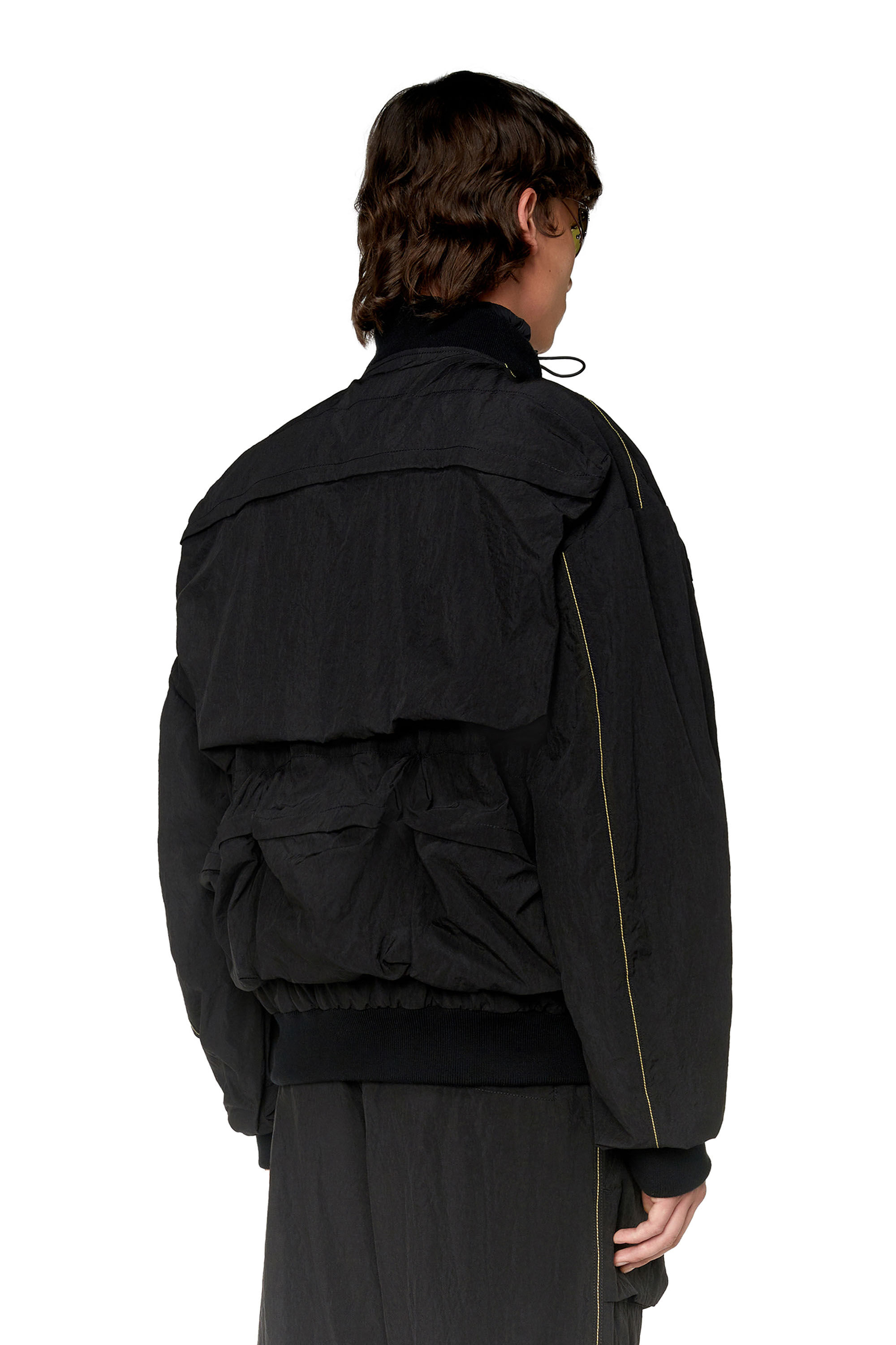 Short black bomber sales jacket