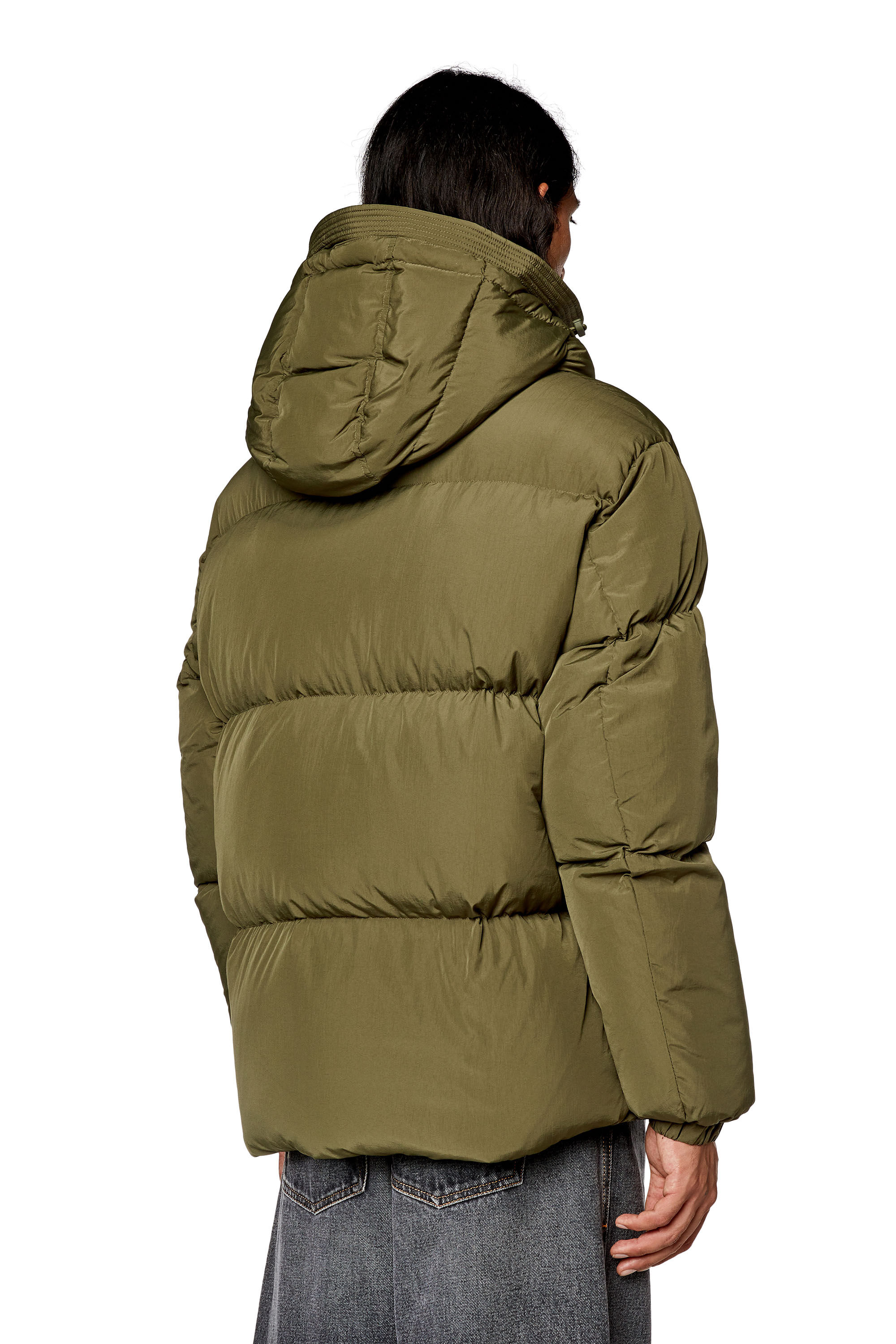 W-ROLFYS: Men's Puffer jacket in recycled nylon taslan | Diesel