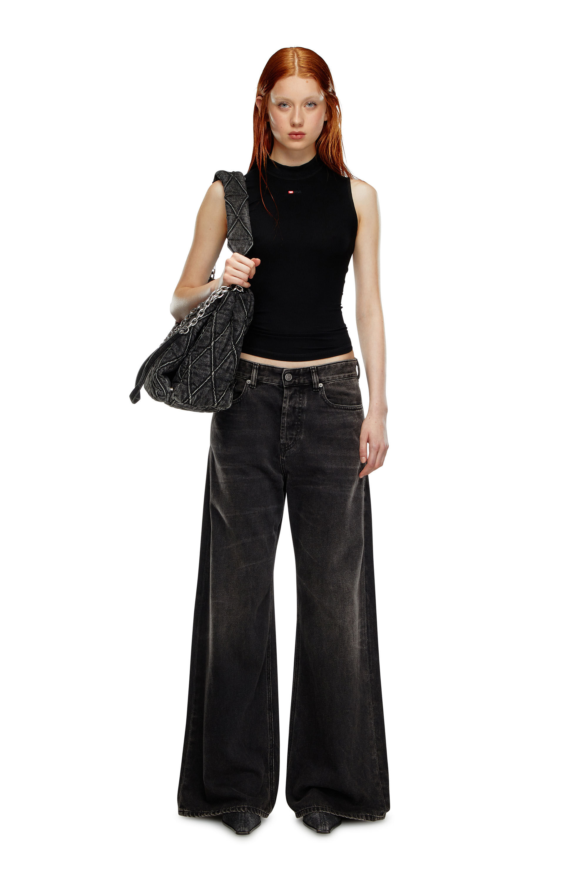 Women's Relaxed Jeans | Black/Dark grey | Diesel 1996 D-Sire