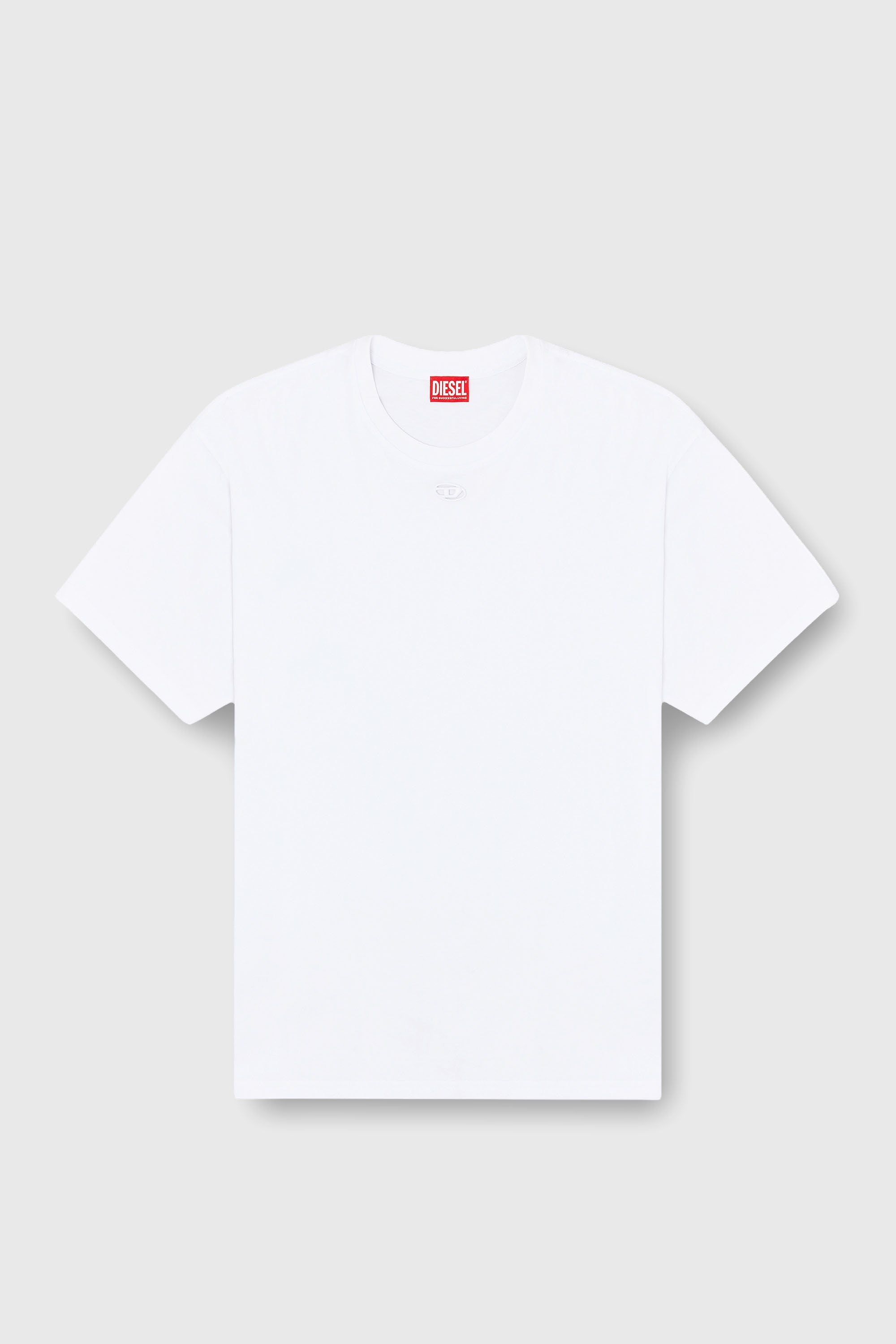 Diesel - T-BOXT-DCO, Man's Relaxed cotton T-shirt with Oval D embroidery in White - 2