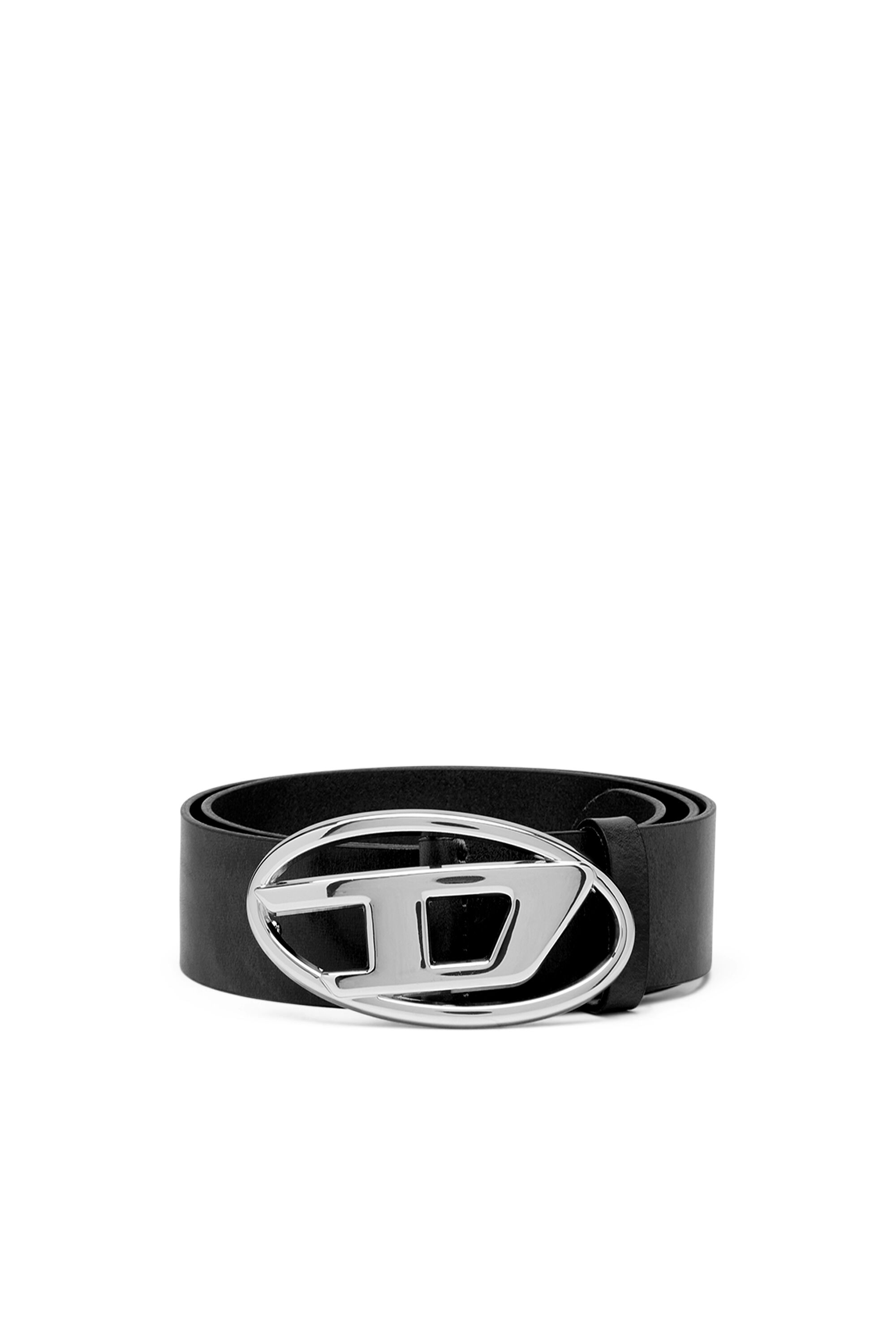 | silver B-1DR with D Woman: leather buckle Belt logo Diesel