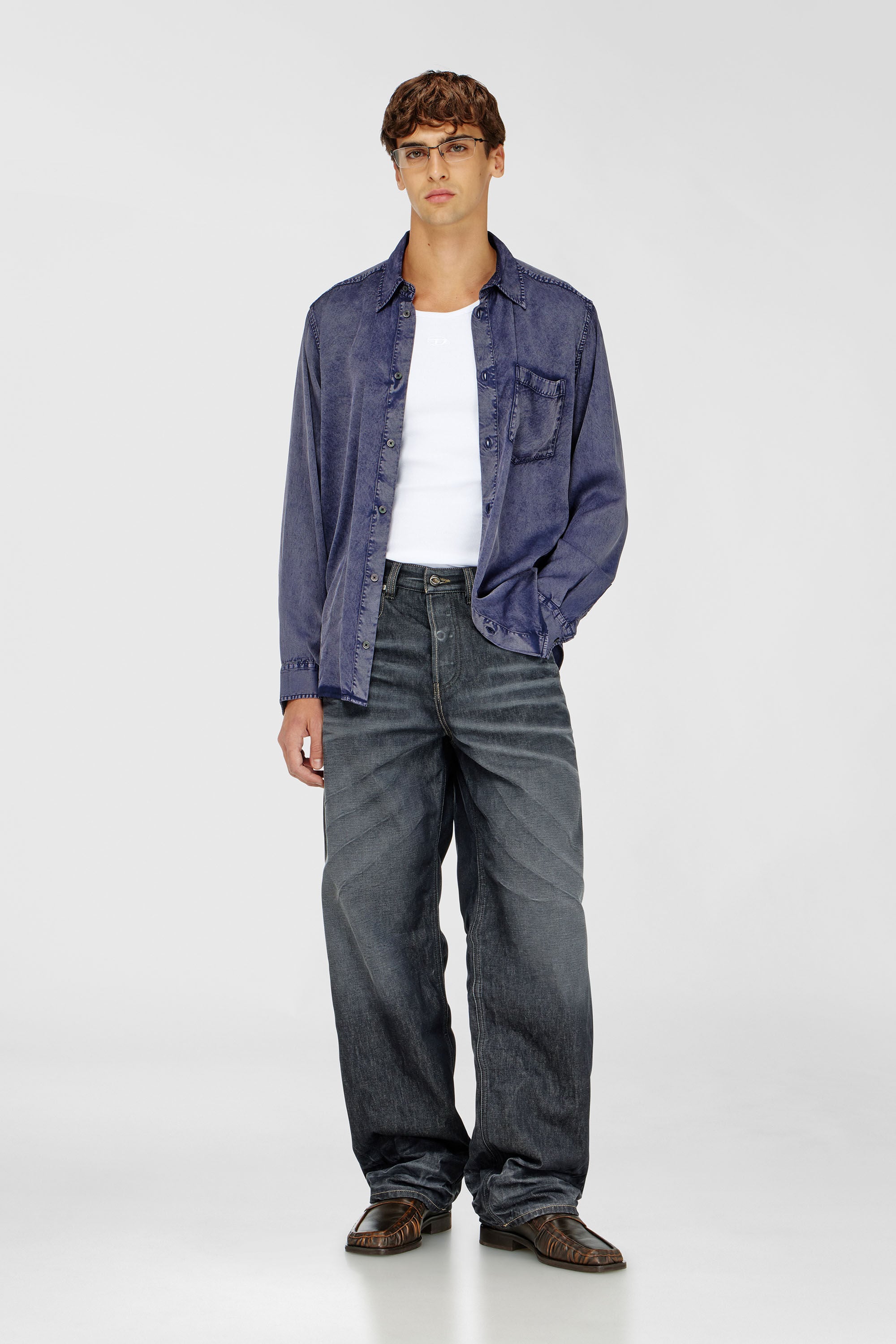 Diesel - T-ARM-LKDS, Man's Tank top in ribbed jersey with Oval D embroidery in White - 1
