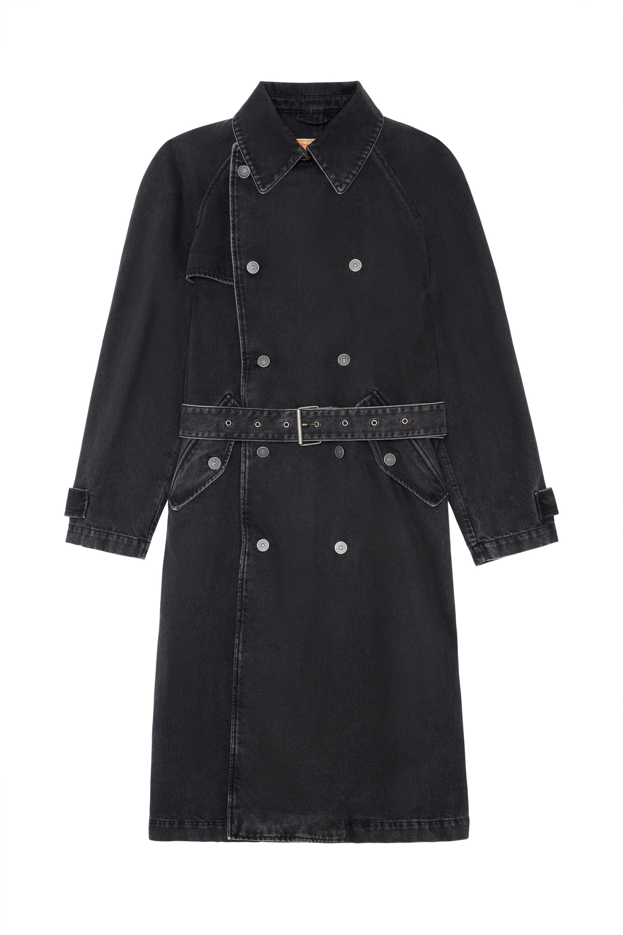 Double breasted hotsell trench coat black