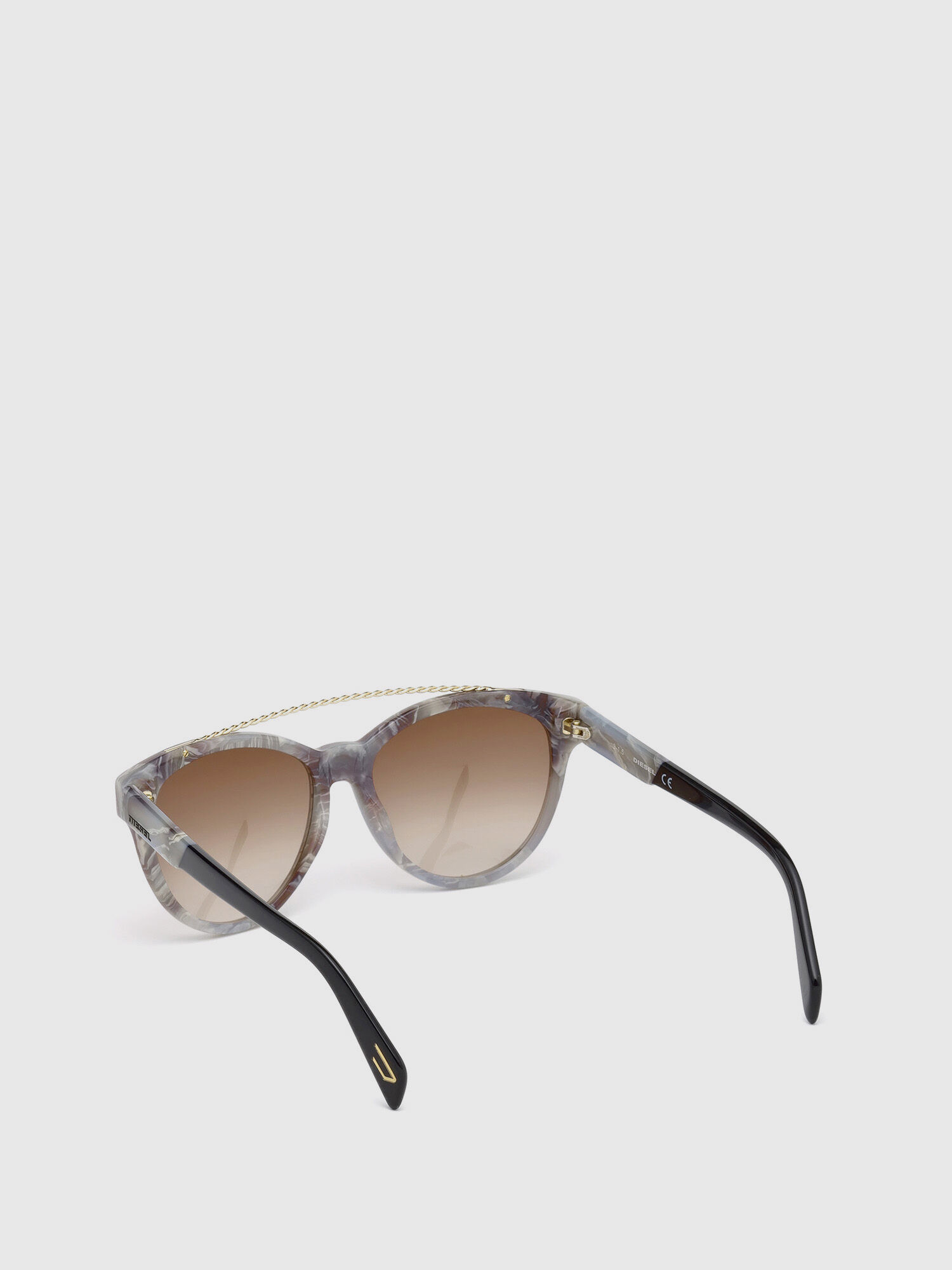 Diesel - DM0189, Unisex's Eyewear with fine metal torchon insert in Grey - 2