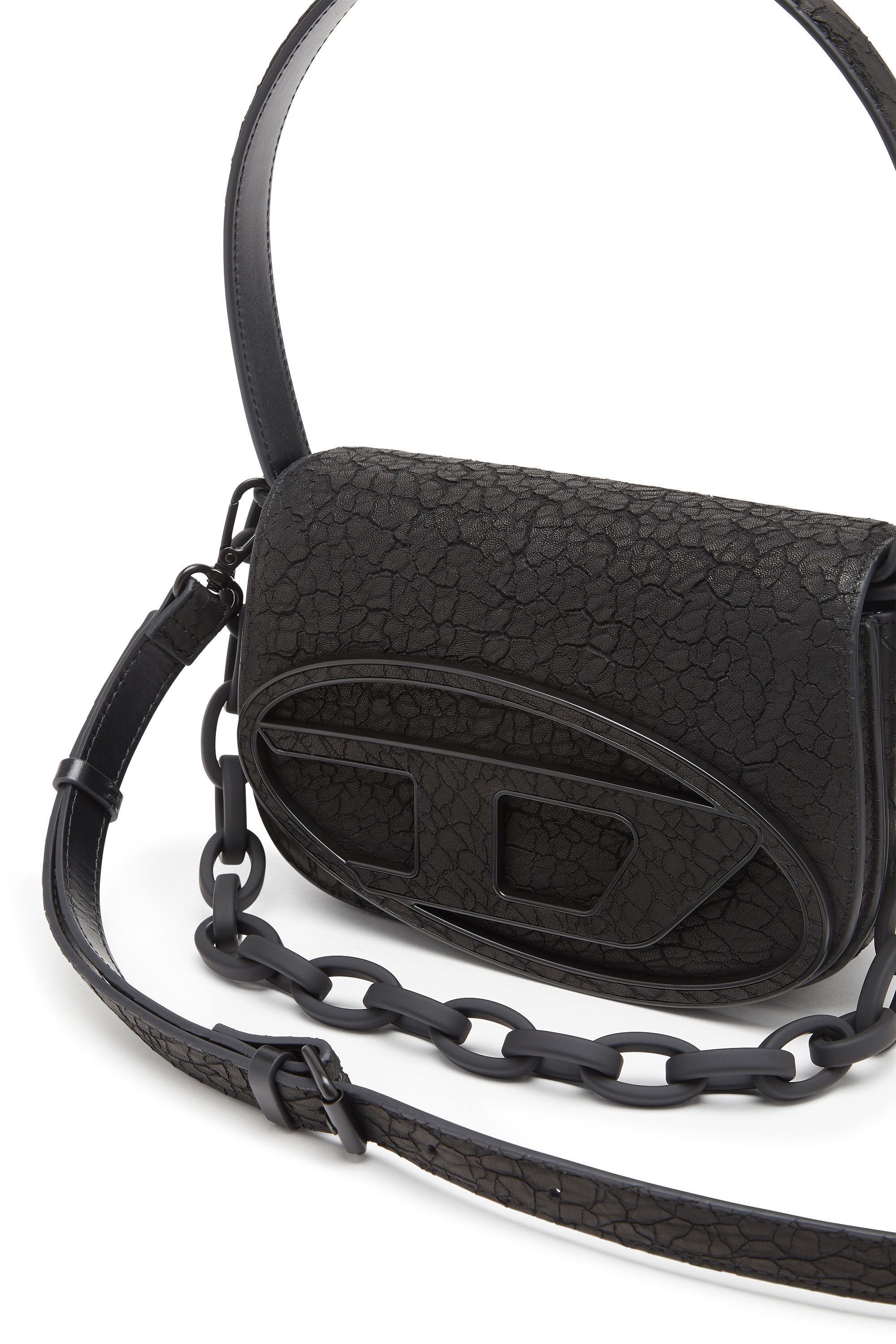 Diesel - 1DR, Woman's 1DR-Iconica borsa a spalla in pelle arida in Black - 2