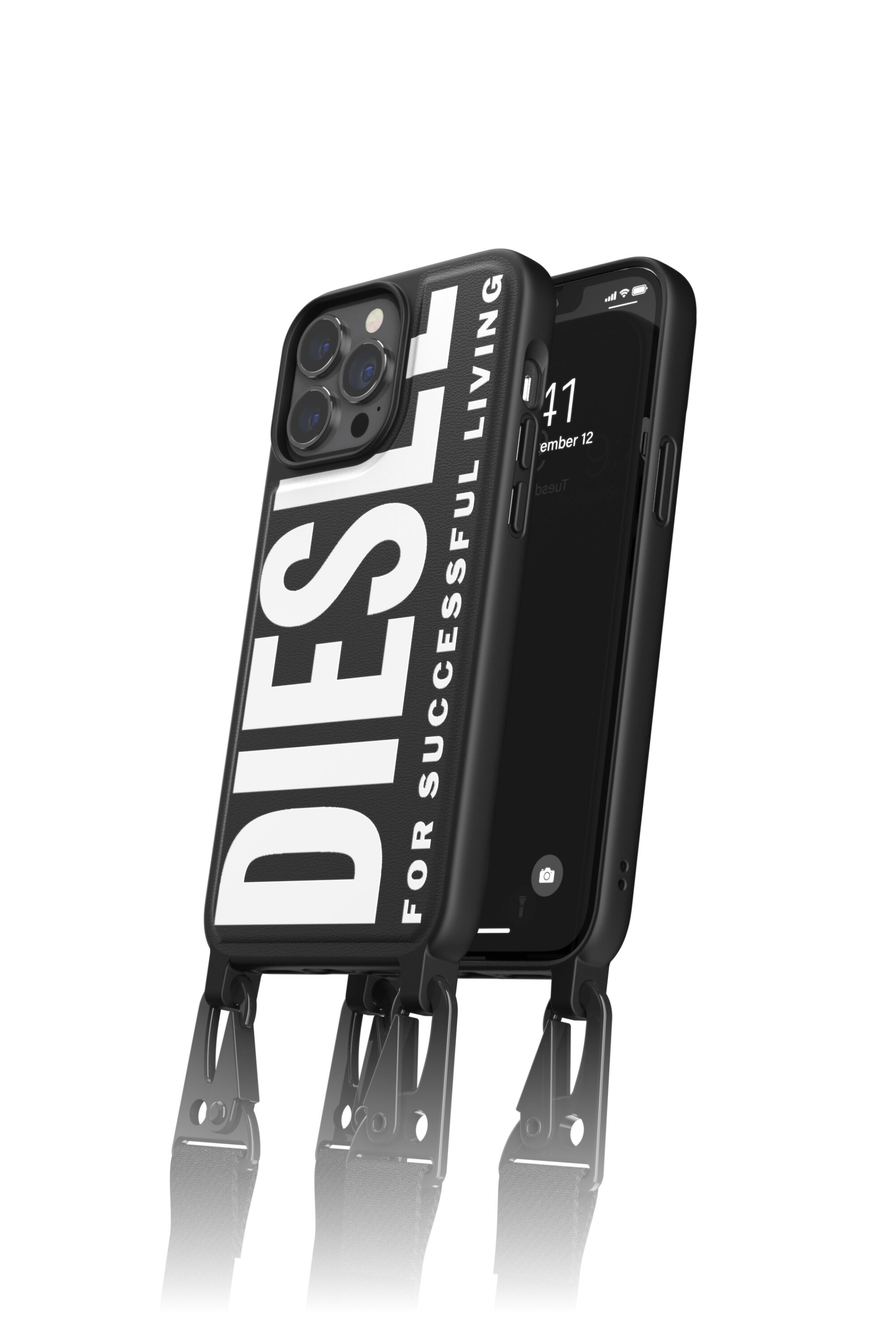 Diesel - 47170 NECKLACE CASE, Unisex's Necklace case core  for iPhone 13 Pro Max in Black - 1